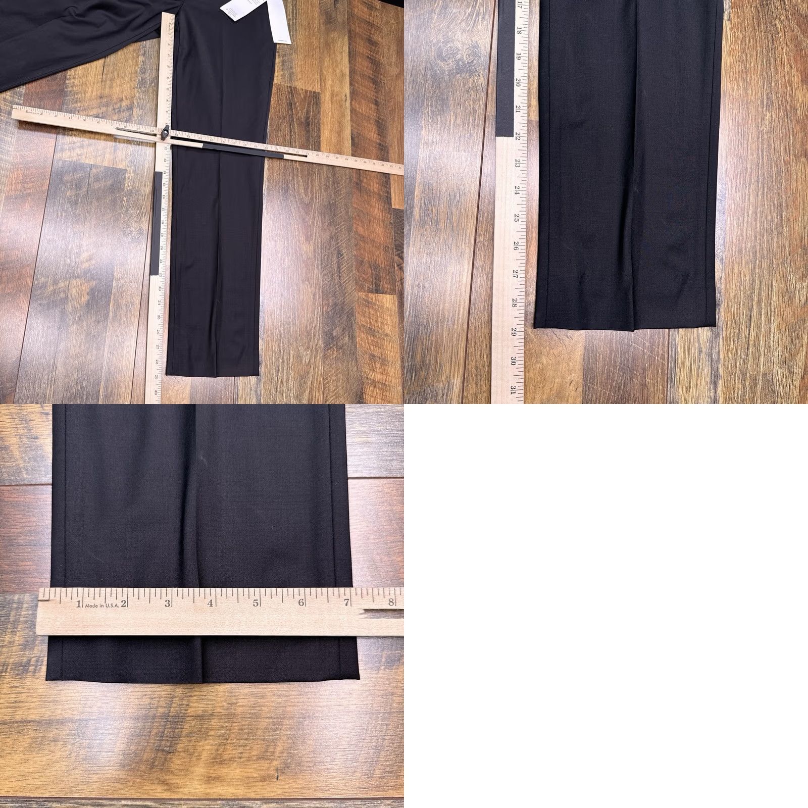 Calvin Klein Calvin Klein Pants Mens 29x30 Black Slim Fit Tapered Flat Front Wool Spandex Stretch Dress Pants Infinite Stretch New Size US 29 - 9 Thumbnail