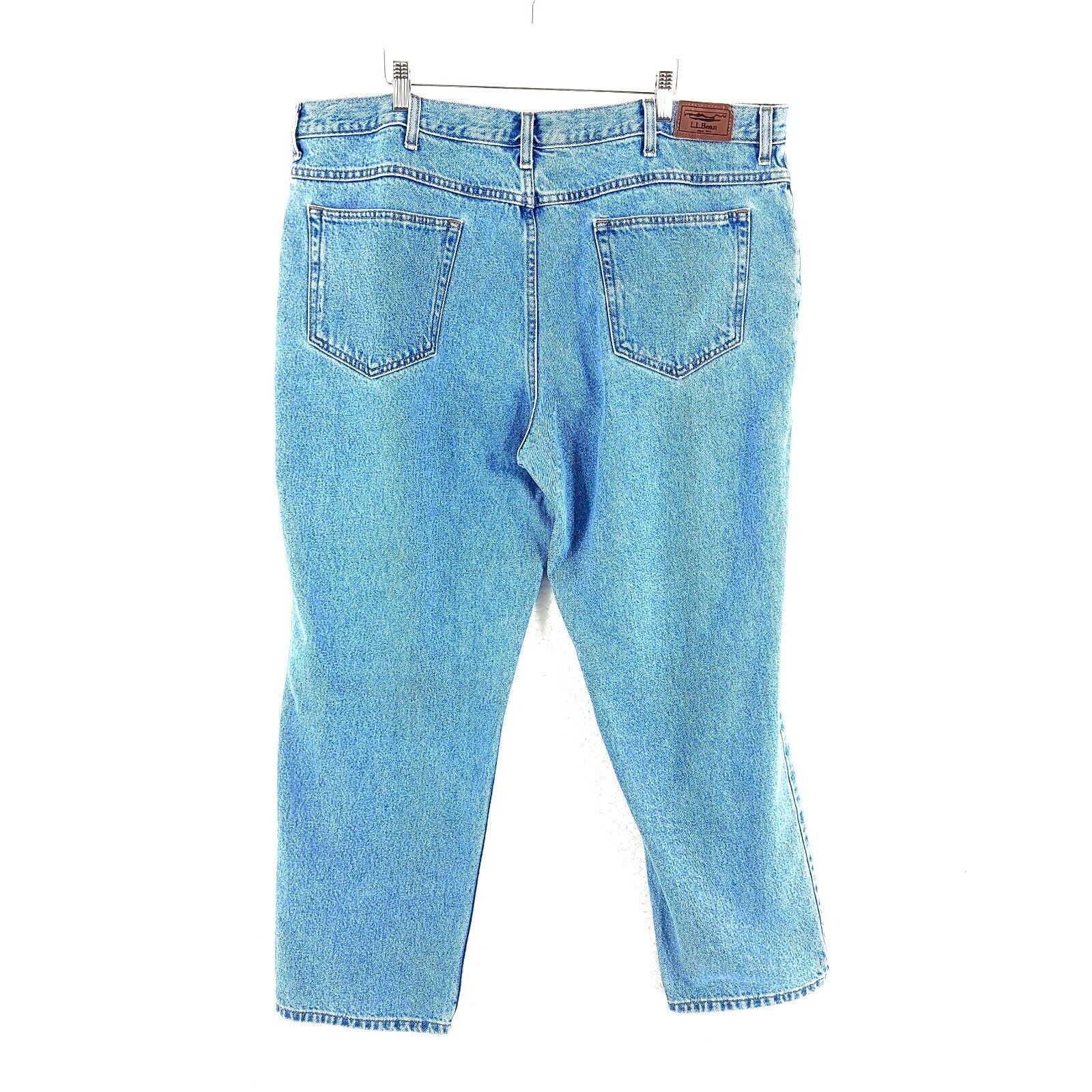 L.L. Bean L.L. Bean Relaxed Fit Light Wash Blue High Rise Denim Jeans Size US 42 / EU 58 - 3 Thumbnail
