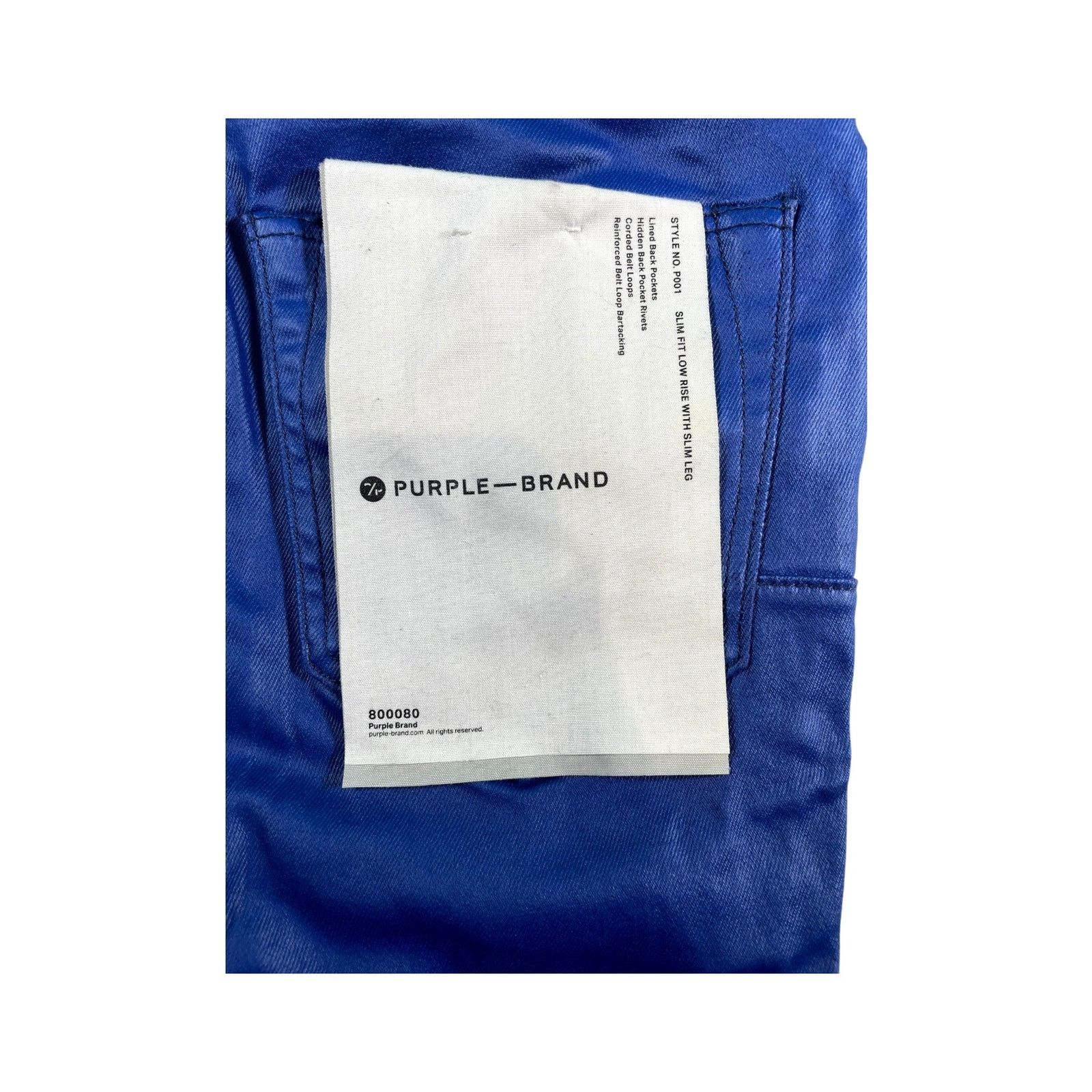 Purple Brand Purple Brand Wax Blue Jeans Size US 31 - 3 Thumbnail
