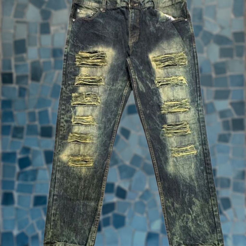 Southpole VINTAGE Southpole Jeans Mens 40x32 Distressed Acid Wash Skater Baggy Denim Cotton Wide-Leg 90s Rock Hip Hop Band Mens Size US 40 / EU 56 - 1 Thumbnail