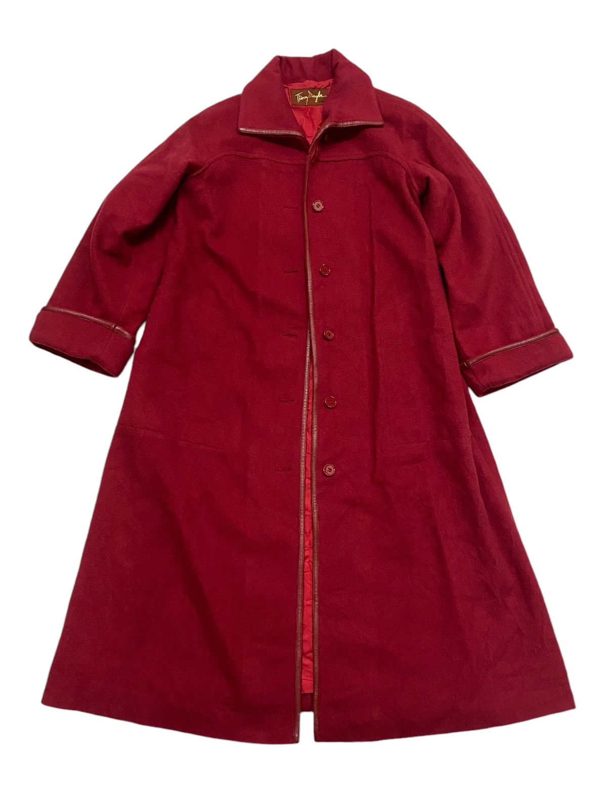 Thierry Mugler Thierry Mugler Red Wool Overcoat Size M / US 6-8 / IT 42-44 - 4 Thumbnail