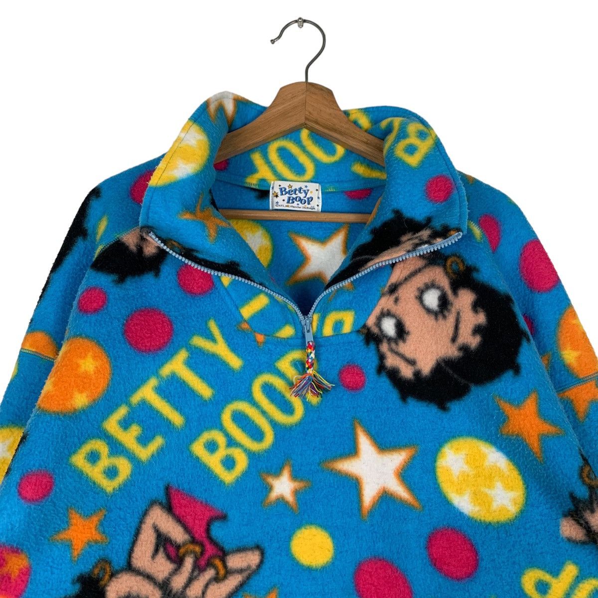 Cartoon Network BETTY BOOP Fullprint Half Zip Pullover Fleece #0919-C41 Size XL / US 12-14 / IT 48-50 - 10 Thumbnail