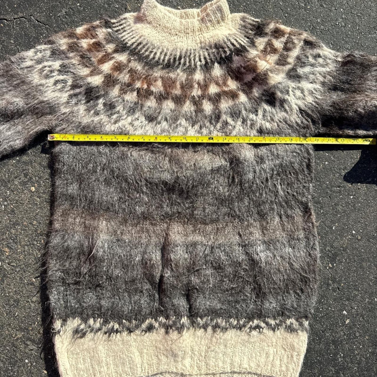 Handmade Vintage Alpaca Wool “John” Sweater – Size Medium Size M / US 6-8 / IT 42-44 - 5 Thumbnail