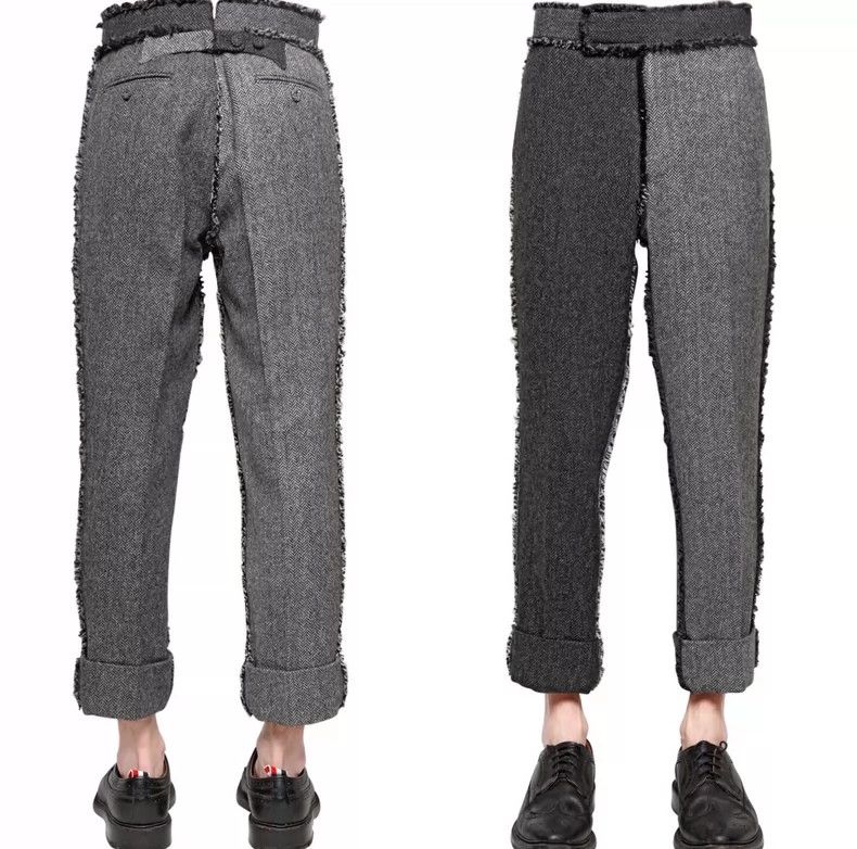 Thom Browne Thom Browne Size 0 Wool-edged color-matched tweed men's tr Size US 29 - 7 Thumbnail