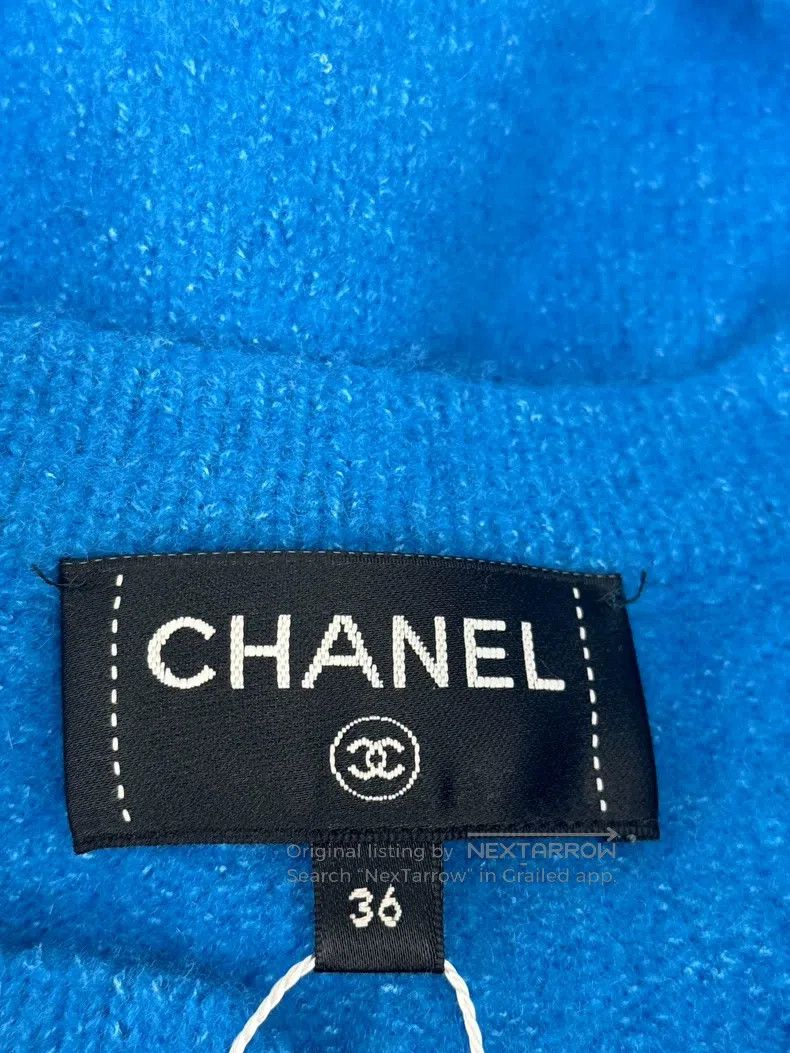 Chanel Chanel Blue woollen knitted cardigan coat Size XS / US 0-2 / IT 36-38 - 4 Thumbnail