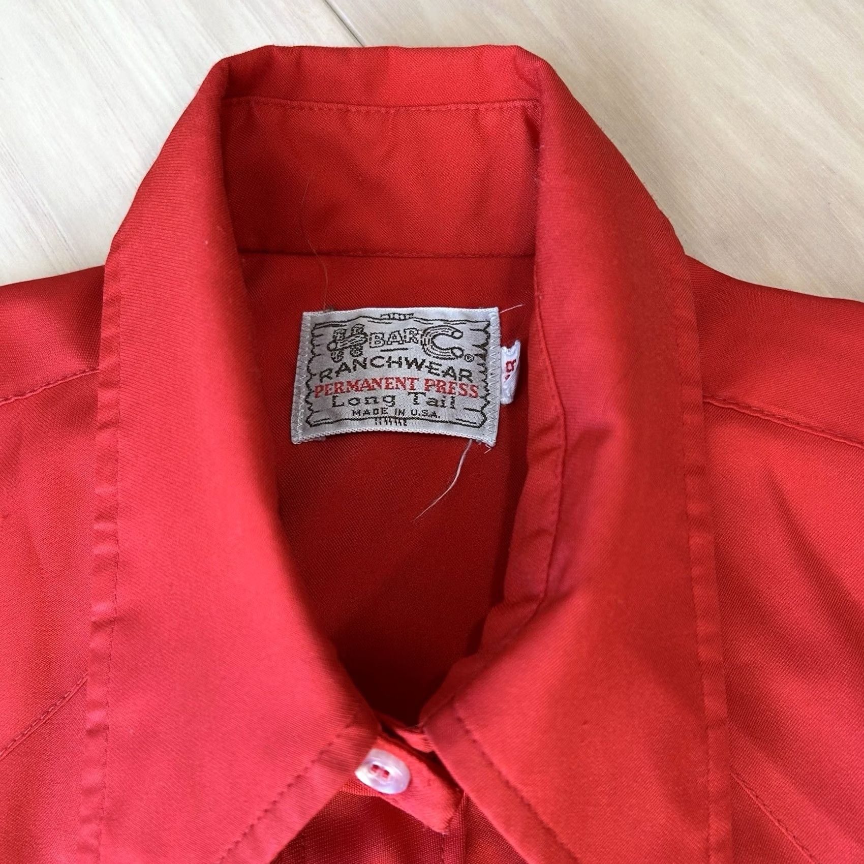 Vintage VINTAGE H Bar C Ranchwear Shirt Long Sleeve Red Women’s Medium Size M / US 6-8 / IT 42-44 - 3 Thumbnail