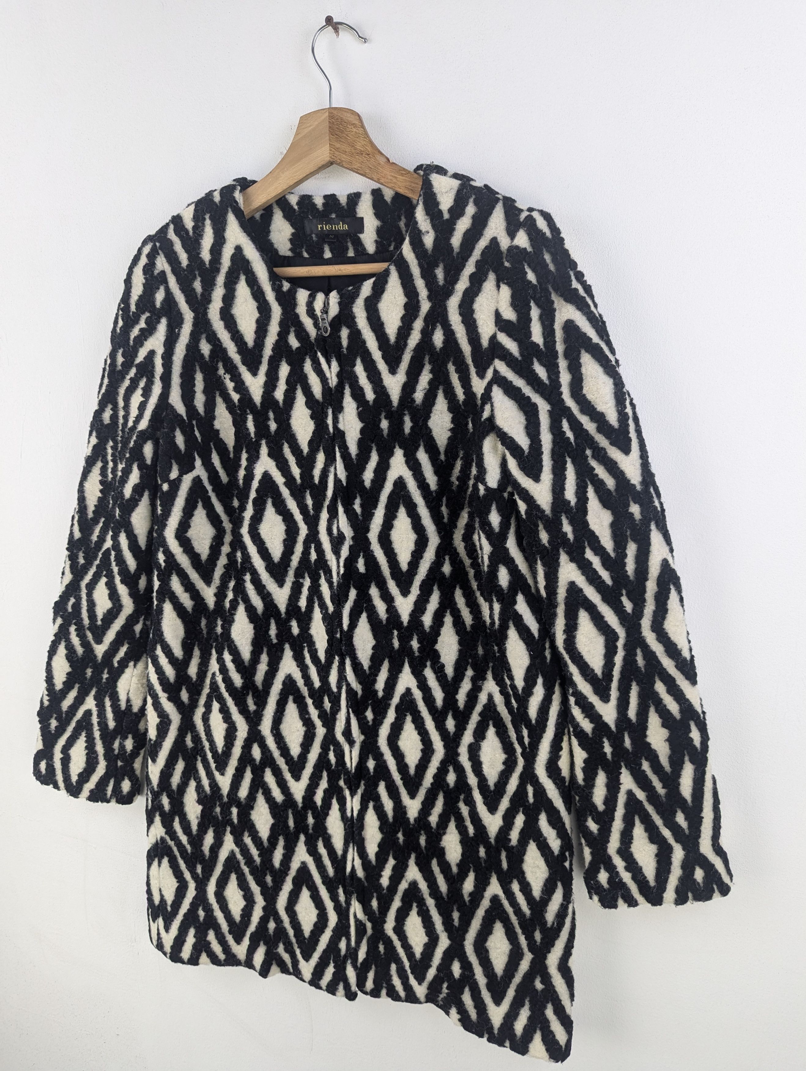 Japanese Brand × Vintage Vintage Japanese Brand Cardigan Long Jacket Diamond Size M / US 6-8 / IT 42-44 - 2 Thumbnail