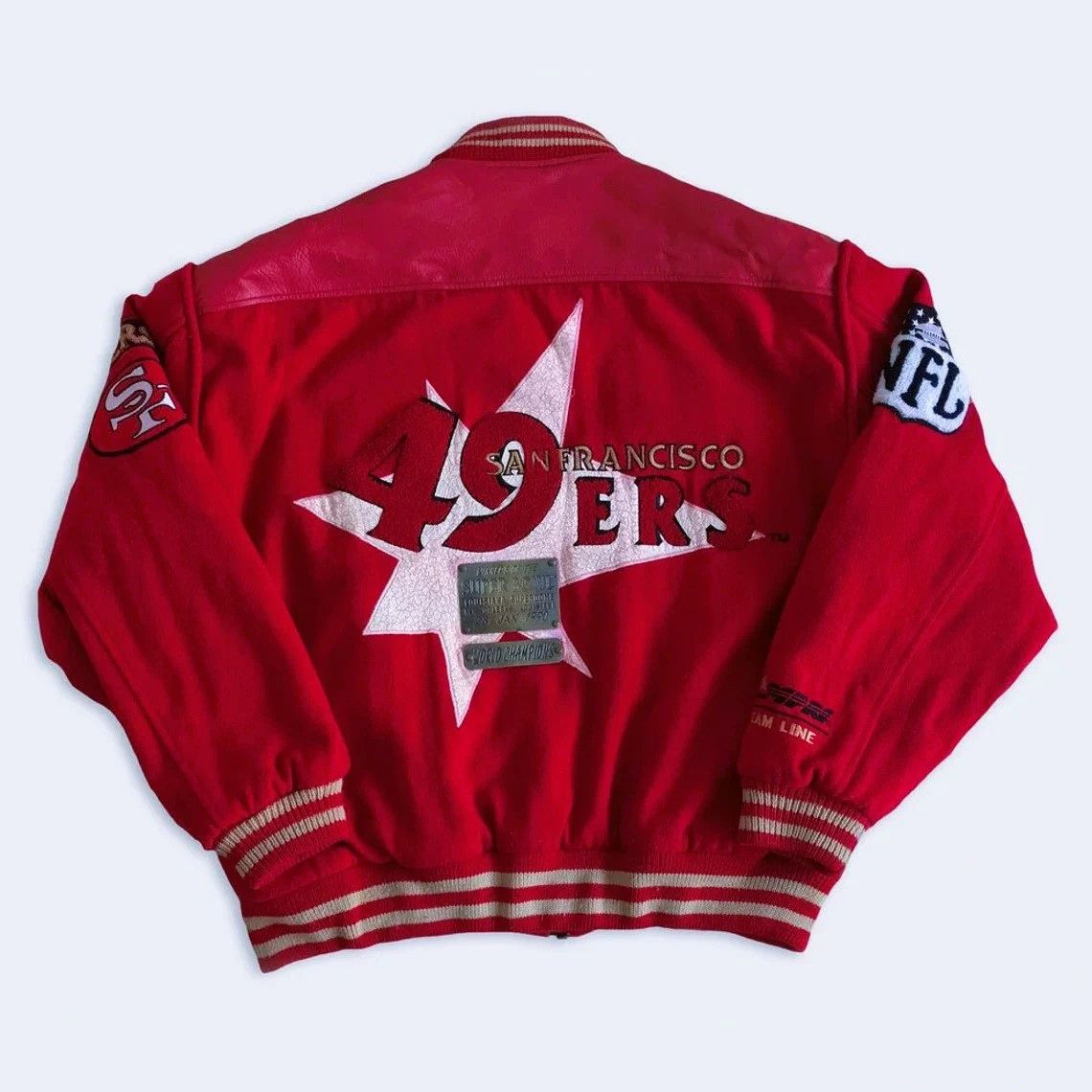 NFL Vintage 1990 SAN FRANCISCO 49ers Jacket Super Bowl Champions Size US L / EU 52-54 / 3 - 2 Thumbnail