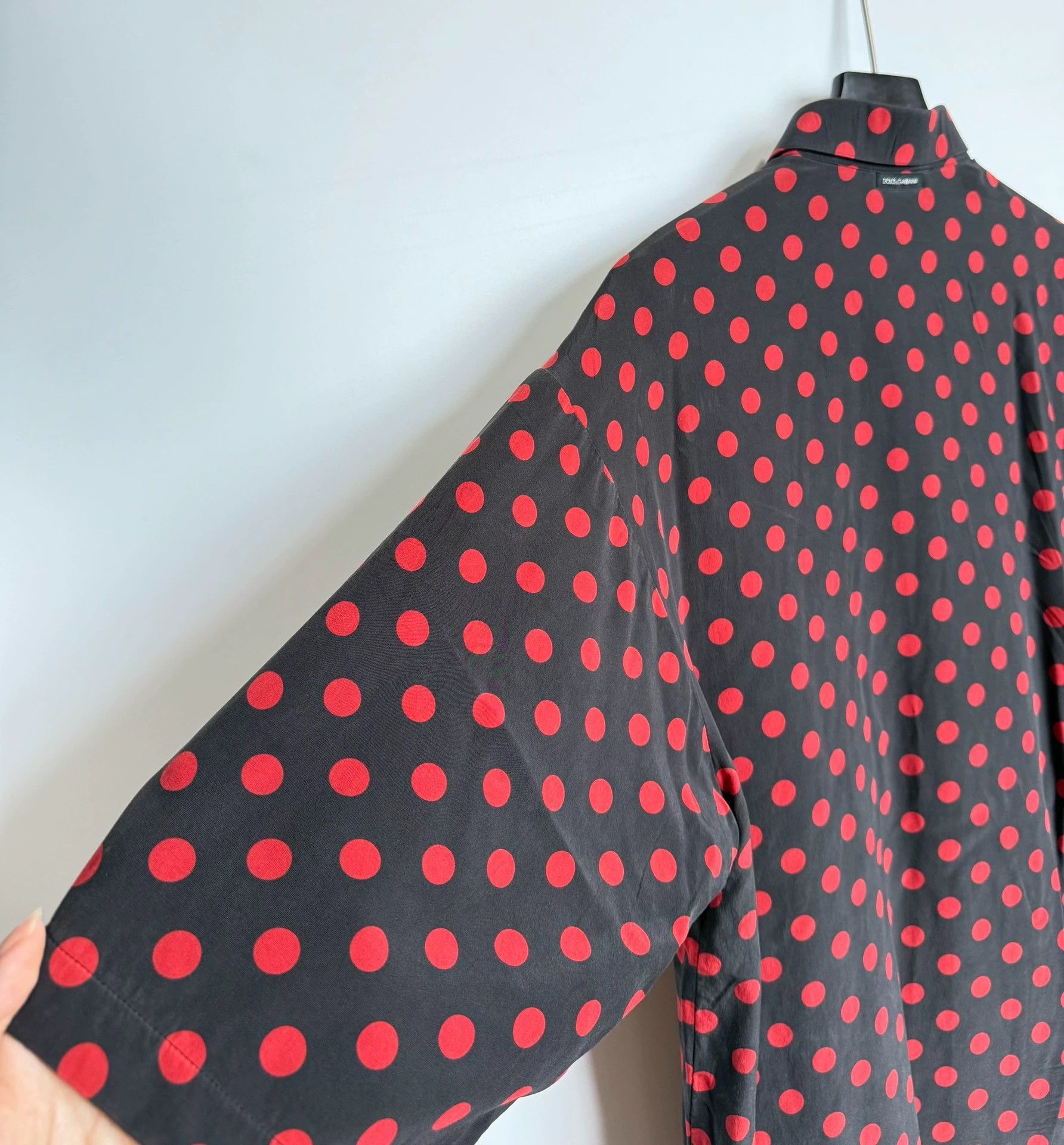 Dolce & Gabbana Dolce & Gabbana Silk Polka Dot Double Layer Polo T-Shirt Size US S / EU 44-46 / 1 - 5 Thumbnail
