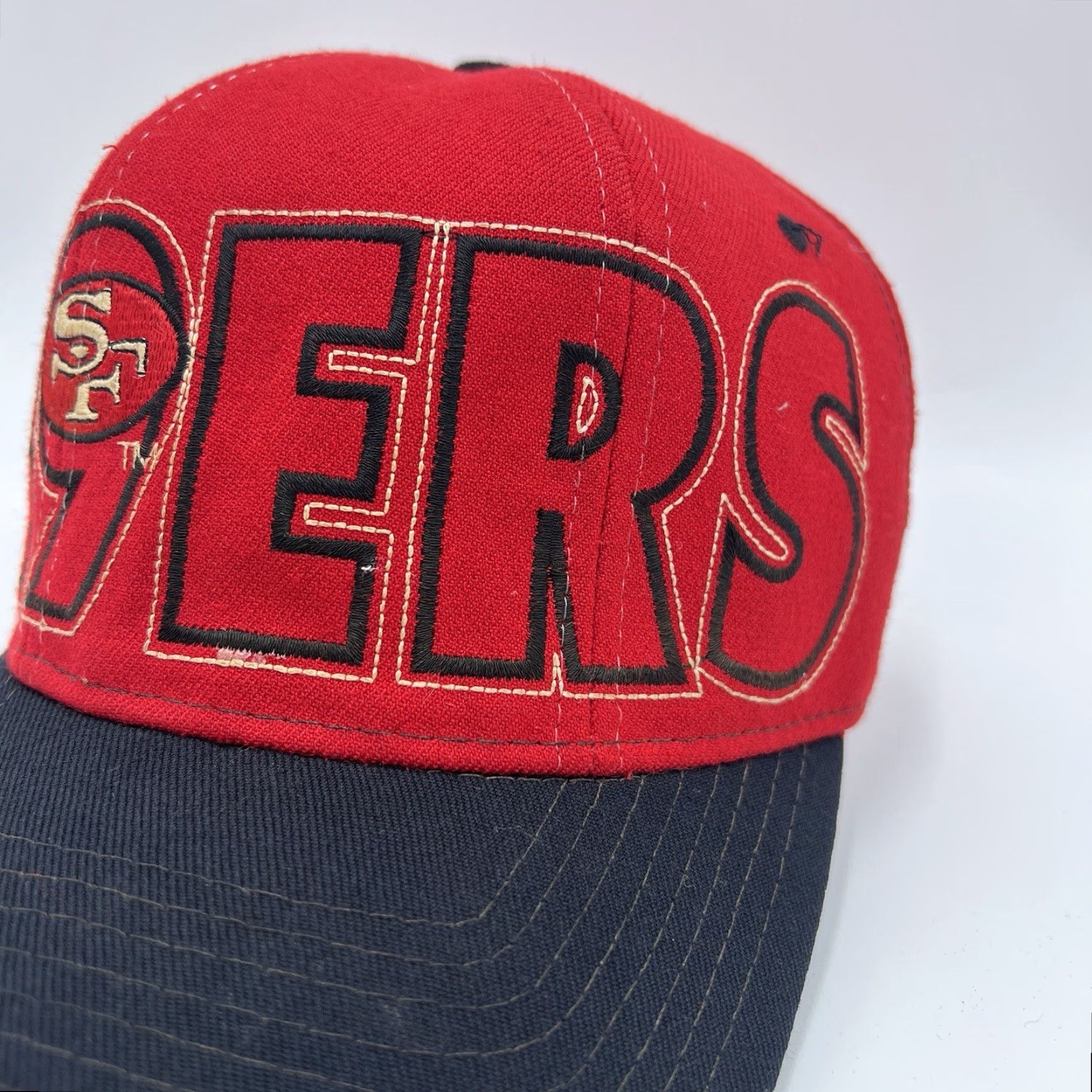 NFL VINTAGE NFL Starter Wool Blend Cap - Red, 7 1/4, 90s Big Logo, Fitted, Twill, Men, Hat, Sports Size ONE SIZE - 3 Thumbnail