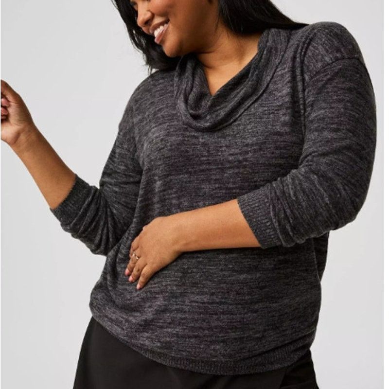 Torrid Torrid Womens Cowl Neck Sweater Size 0X Stretch Minimalist Size XL / US 12-14 / IT 48-50 - 1 Thumbnail