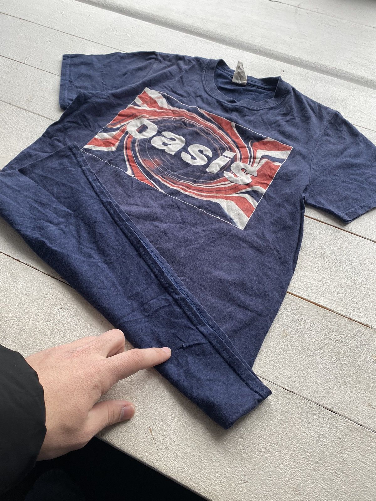 Band Tees × Vintage 🔥00s Oasis Band Blue Mens Shirt Size US S / EU 44-46 / 1 - 8 Thumbnail