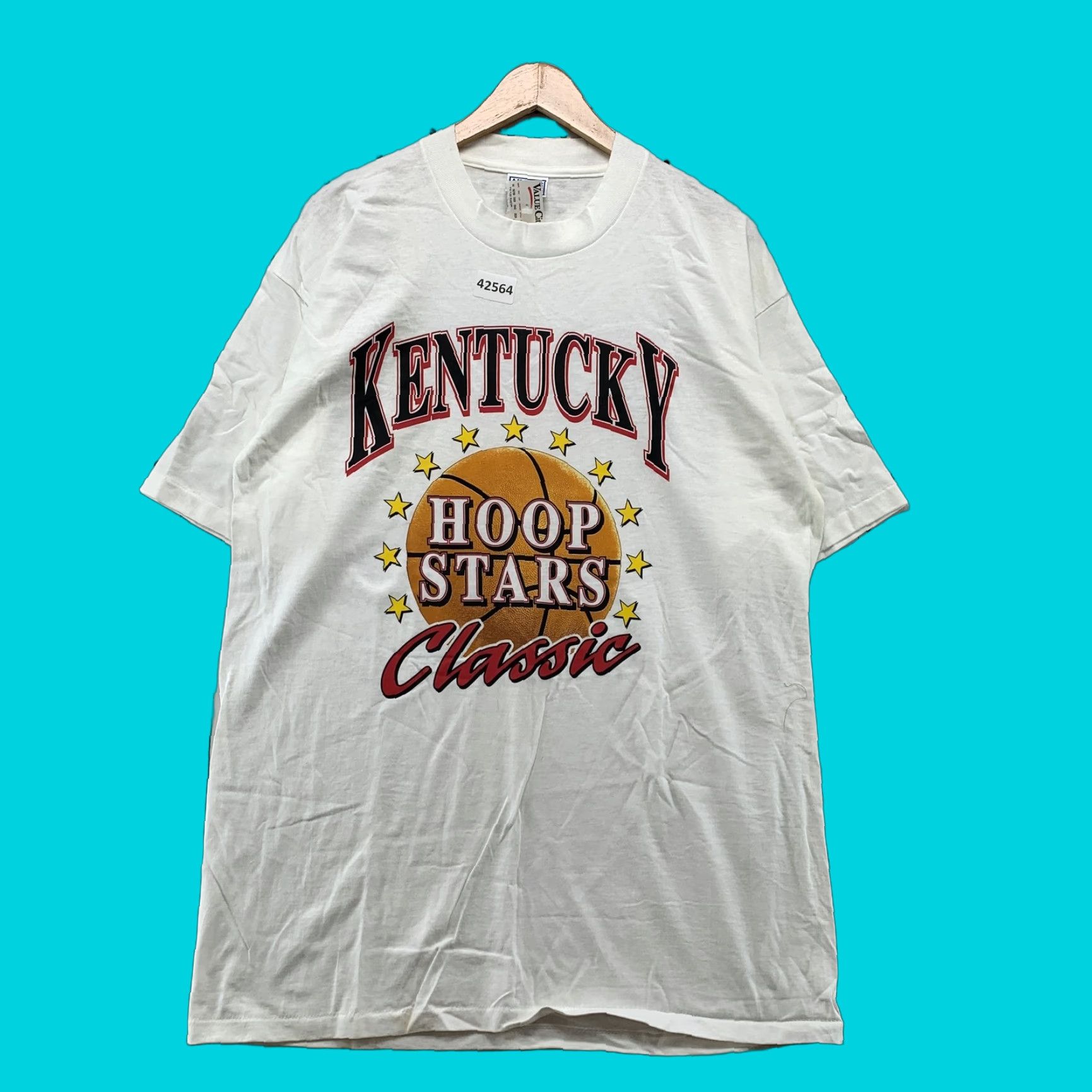 Vintage VINTAGE All Sport Kentucky Hoop Stars Classic Shirt Mens XL White Graphic Print Crew Neck Short Sleeve USA 1990s Men clothing Size US XL / EU 56 / 4 - 1 Thumbnail
