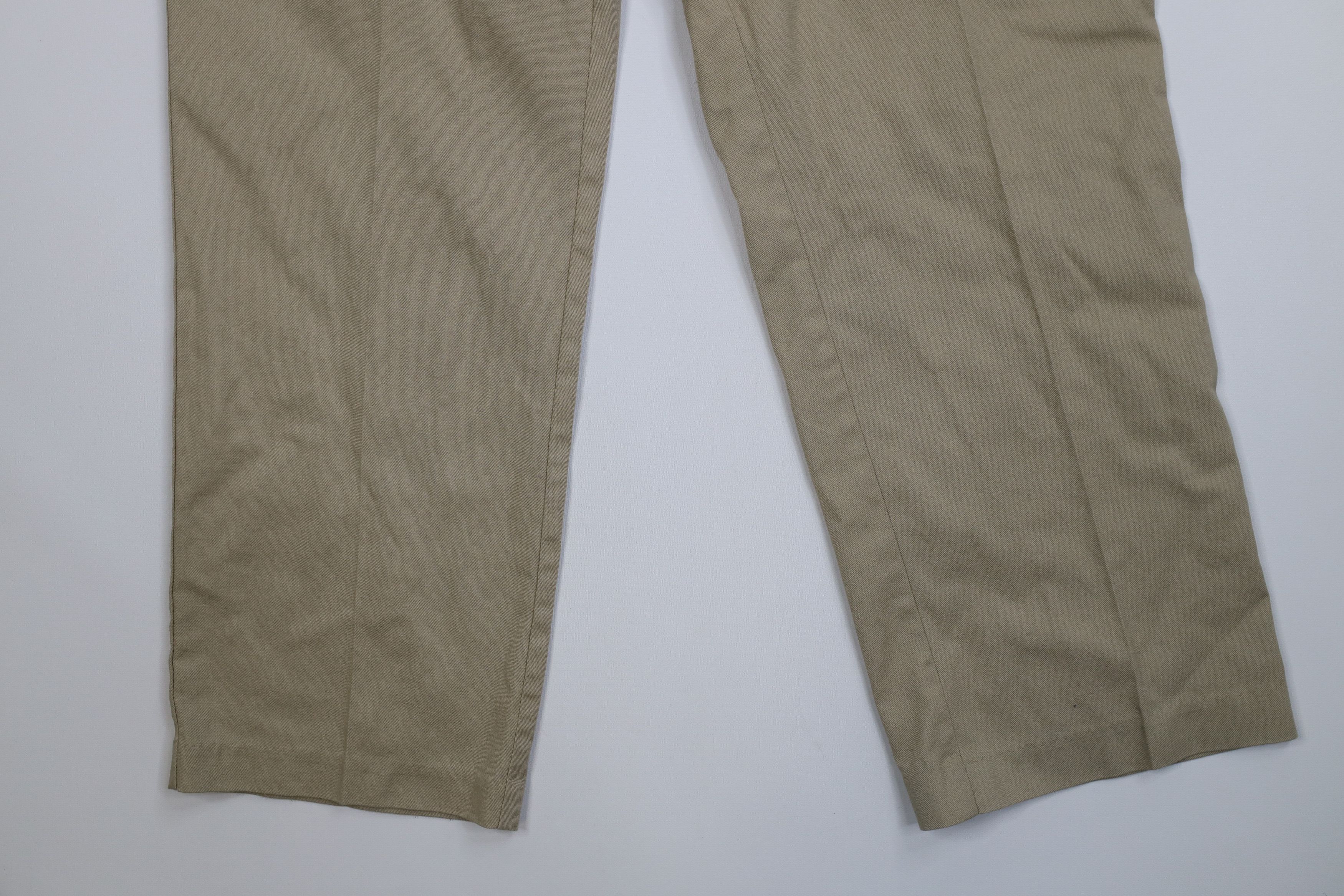 Vintage Vintage 70s Streetwear Wide Leg Chino Pants Beige Khaki Size US 34 / EU 50 - 4 Thumbnail
