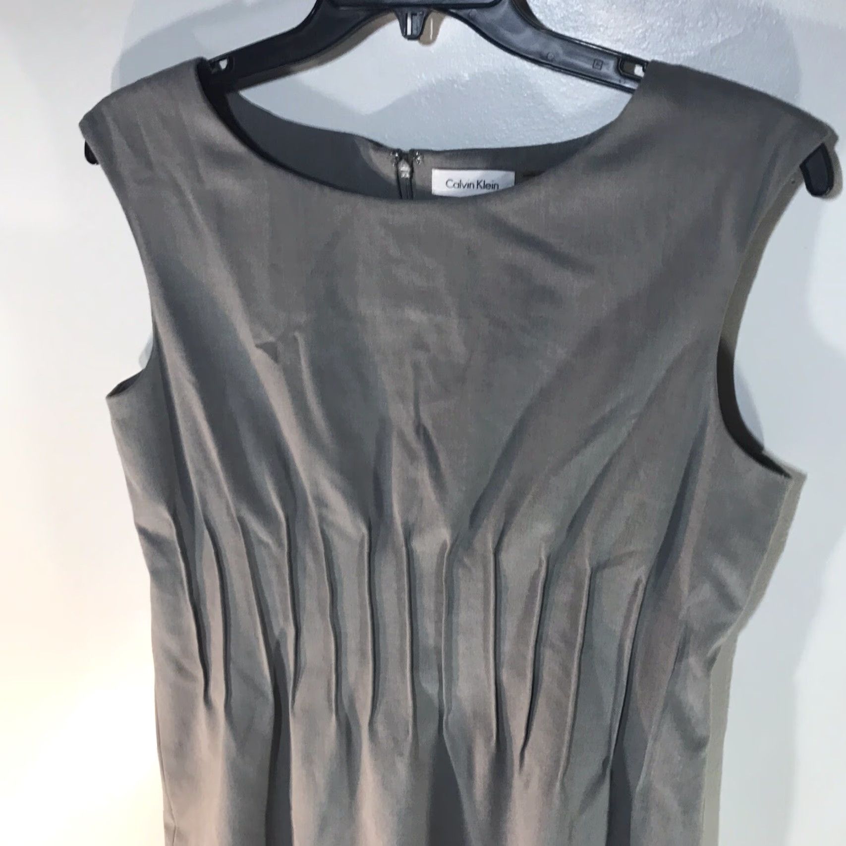 Calvin Klein Calvin Klein Gray Sleeveless Career Midi Dress Womens Size 14 Size XL / US 12-14 / IT 48-50 - 2 Thumbnail