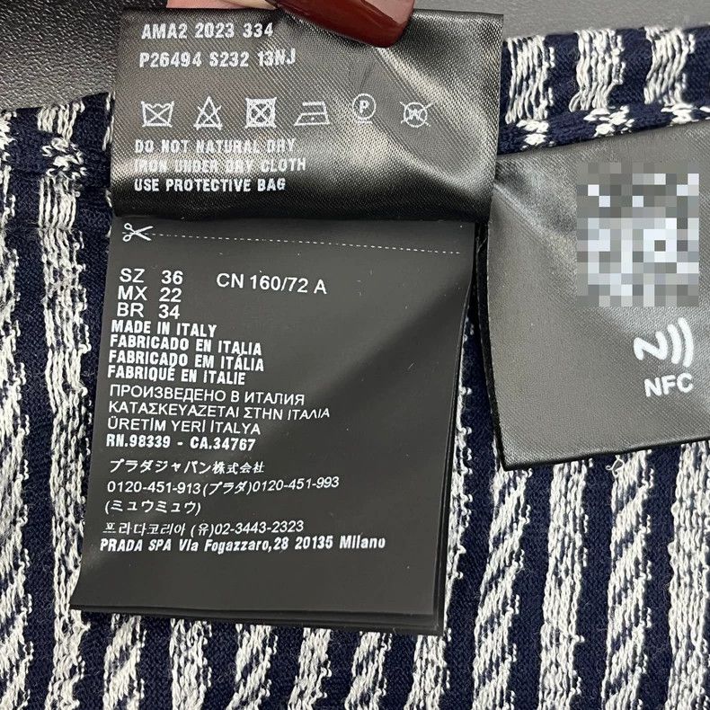 Prada Prada Navy blue full-printed letter small turtleneck wool k Size US XXS / EU 40 - 6 Thumbnail
