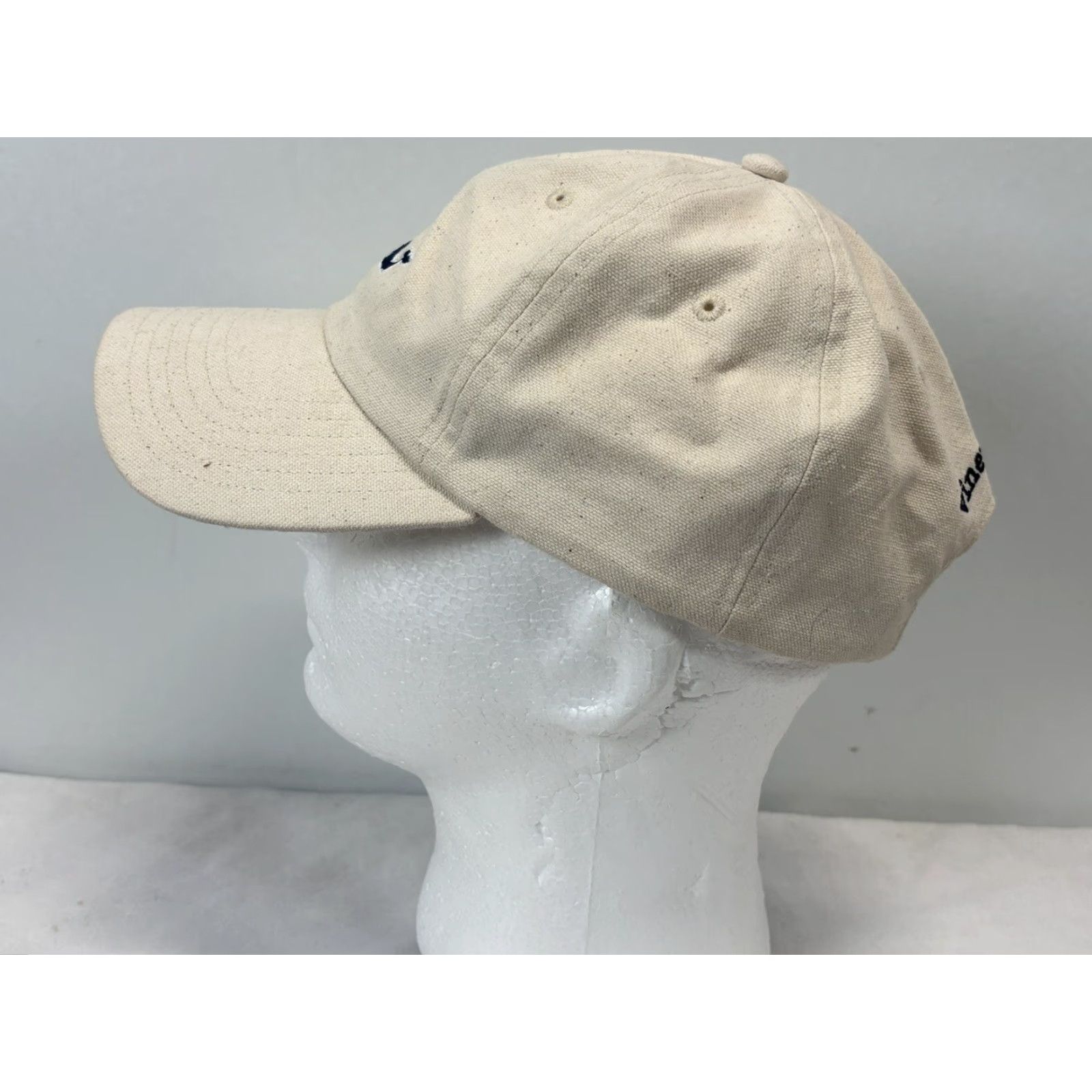 Vineyard Vines Vineyard Vines Baseball Hat Cap Adjustable Classic Cotton GUC Unisex Adults One Size Ivory Men Women Boys Girls Size ONE SIZE - 3 Thumbnail