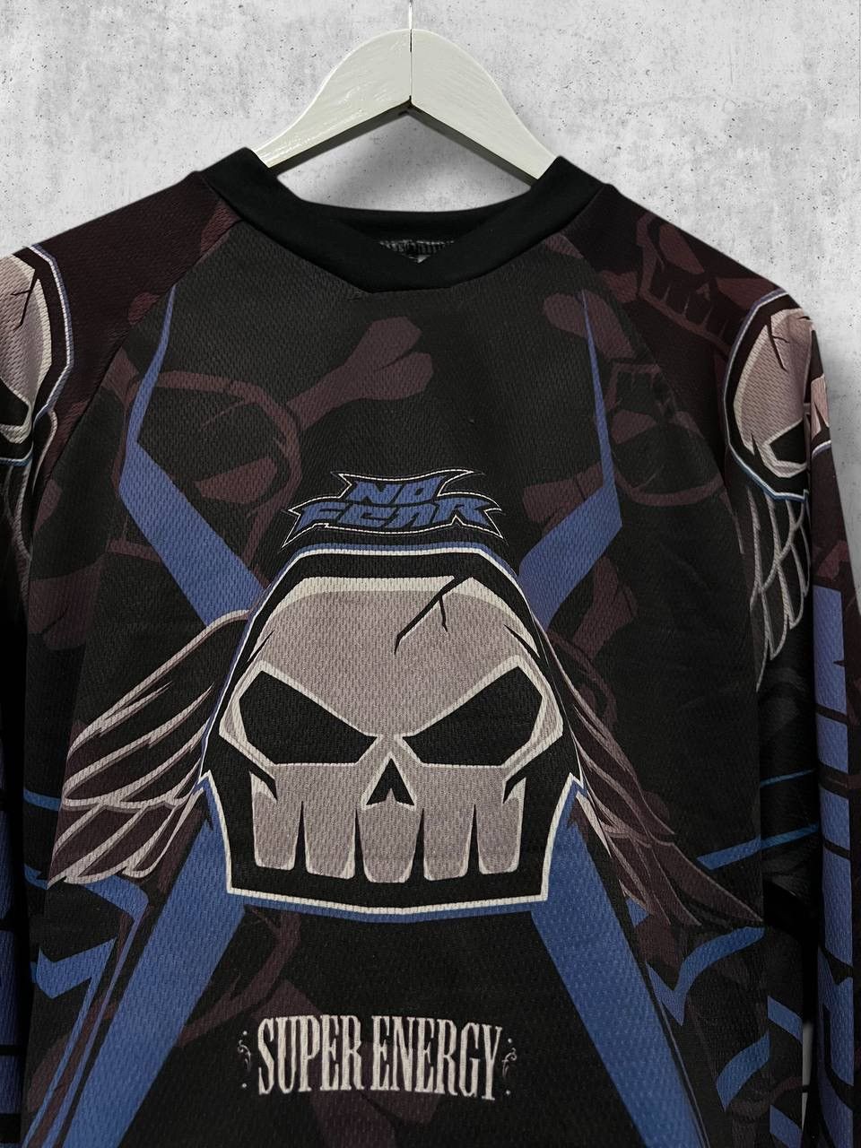No Fear NO FEAR RACING MOTO JERSEY bike skull long sleeve tee vintag Size US M / EU 48-50 / 2 - 4 Thumbnail