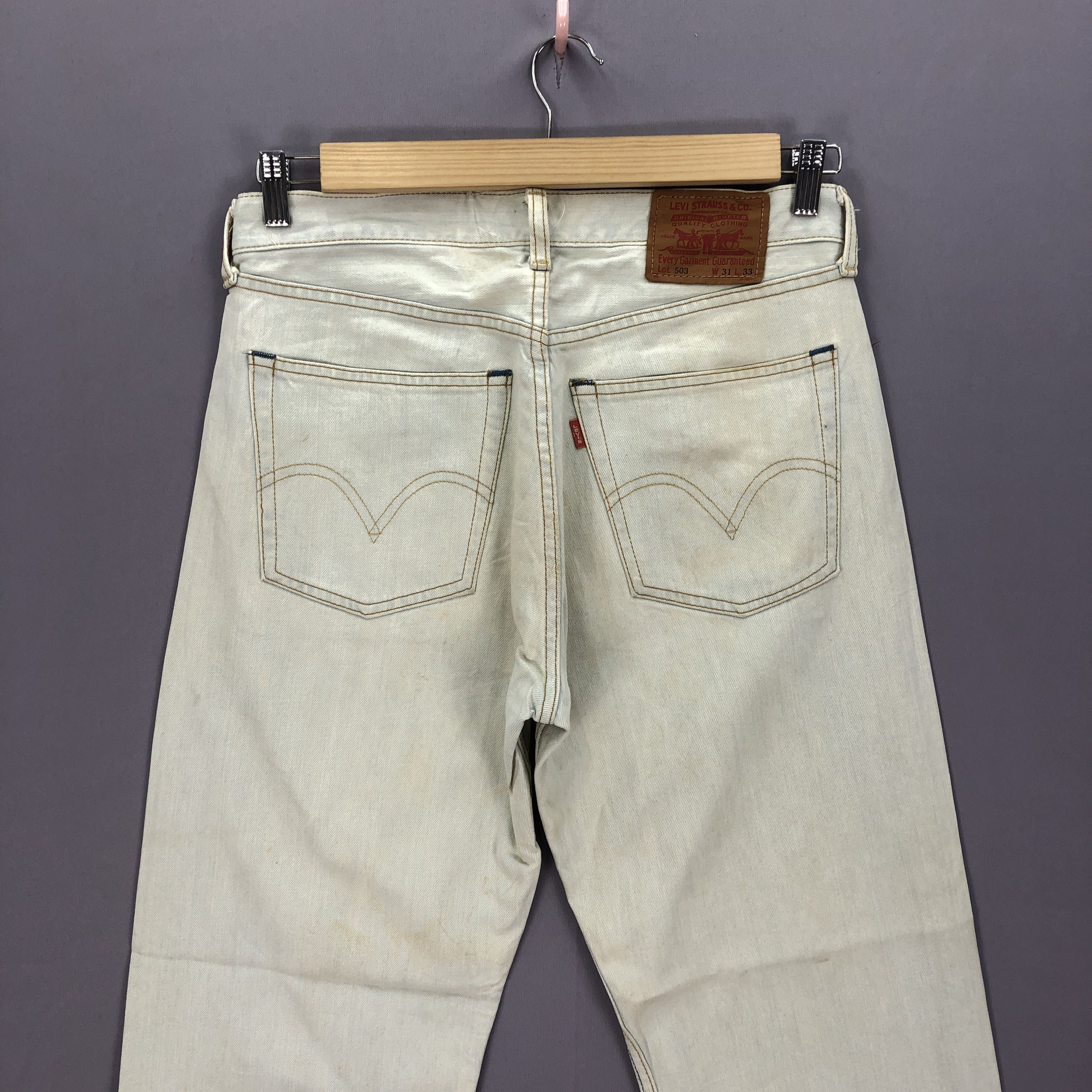 Levi's Vintage Levis 503 Sun Faded Jeans Levi's Light Wash Denim Size US 30 / EU 46 - 4 Thumbnail
