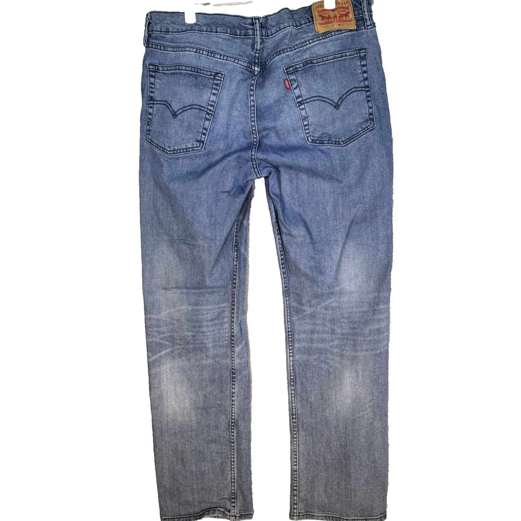 Levi's VINTAGE Levi’s 514 Jeans Mens 36x32 Blue Straight Fit Stretch Denim 5 Pocket Zip Fly Size US 36 / EU 52 - 2 Thumbnail