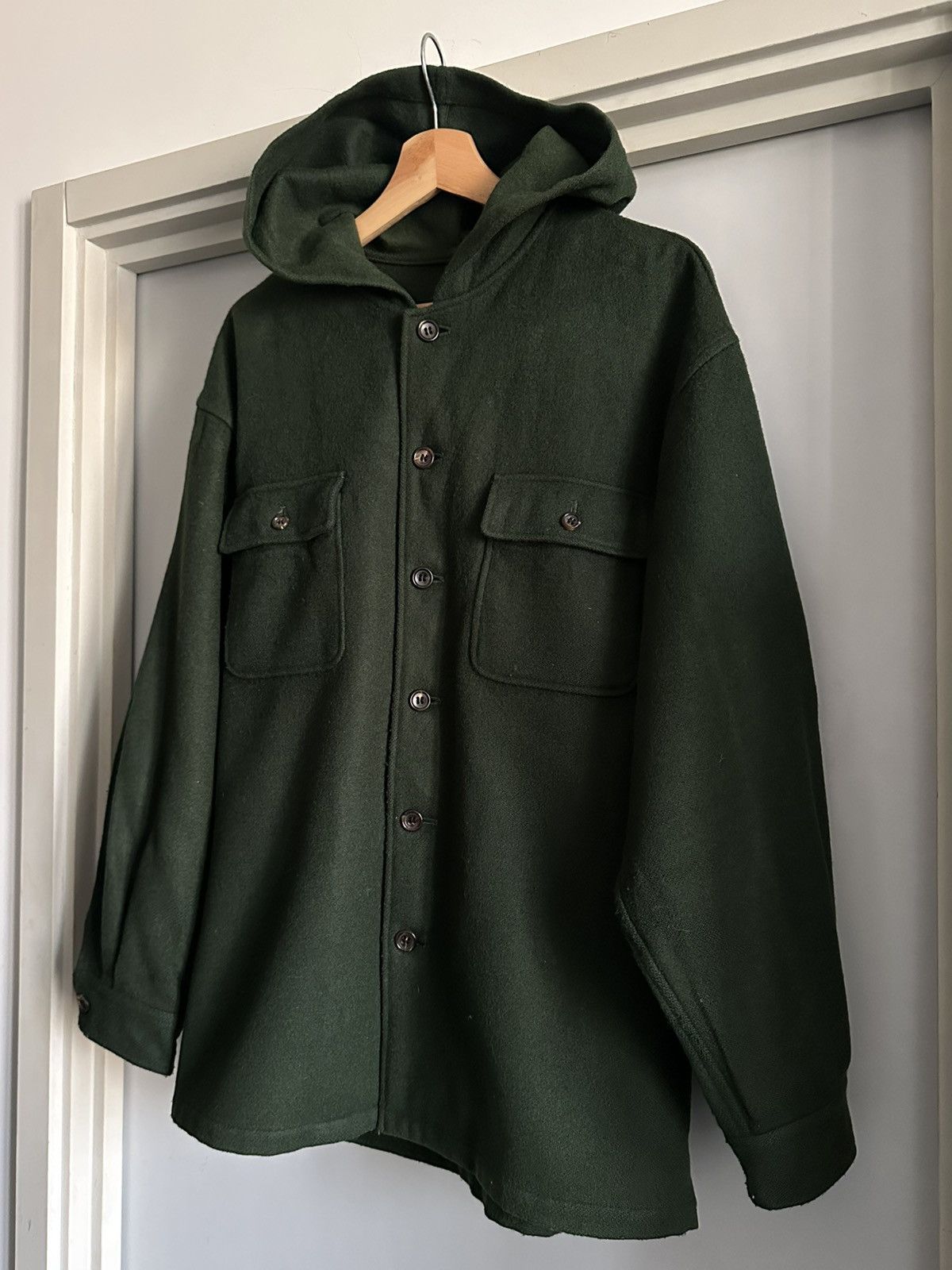 Comme des Garcons Homme AW1989 Comme des Garçons Wool Hooded Jacket Size US M / EU 48-50 / 2 - 2 Thumbnail