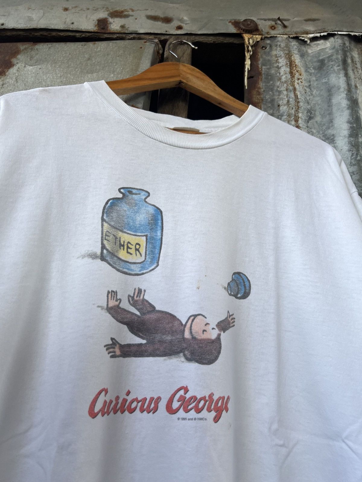 Vintage Vintage 90s Curious George Ether Tee Size US XL / EU 56 / 4 - 6 Thumbnail