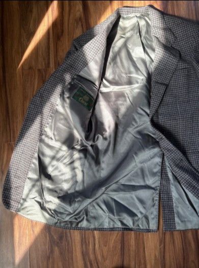 Orvis Orvis Houndstooth Wool Blazer Sport Coat Herringbone Classic Size 40R - 3 Thumbnail