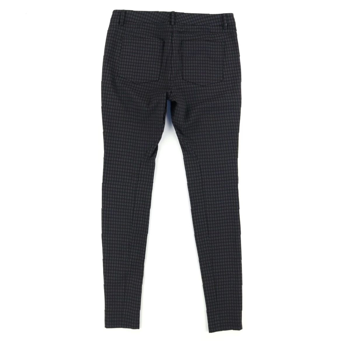 Vintage W by Worth Stretch Skinny Houndstooth Rayon Woven Chino Pants Black Women's 4 Size 27" / US 4 / IT 40 - 4 Thumbnail