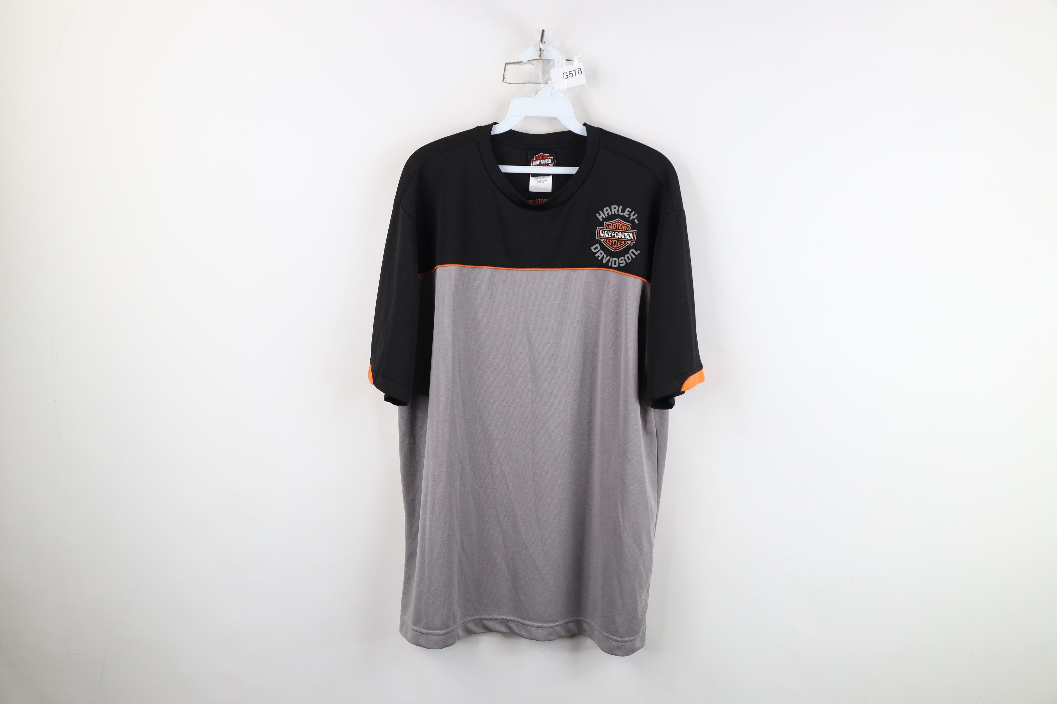 Harley Davidson Y2K Harley Davidson Color Block Knit Short Sleeve T-Shirt Size US XL / EU 56 / 4 - 1 Thumbnail