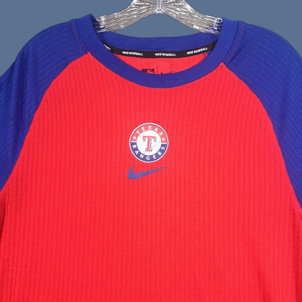 Nike Nike Baseball Long Sleeve Mens XL Dri Fit Texas Red Center Swoosh Shirt Size US XL / EU 56 / 4 - 1 Thumbnail