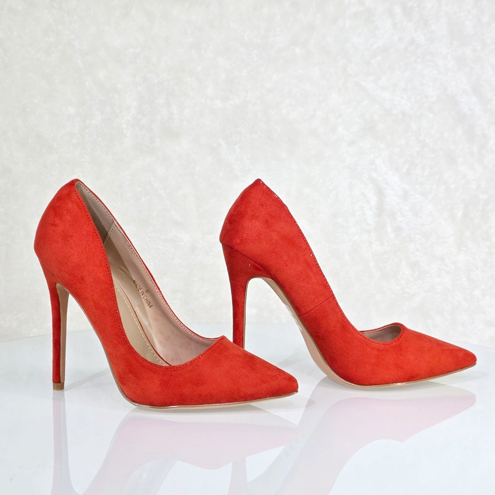 Other Lynn Dark Orange FX Suede High Heel Shoes Pointy Toe Pumps ( Size US 8.5 / IT 38.5 - 2 Thumbnail