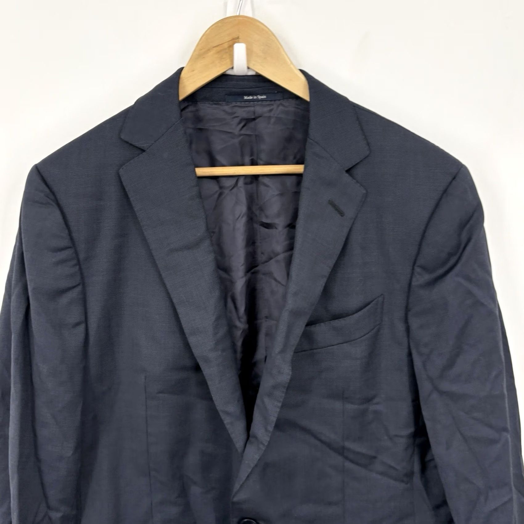 Ermenegildo Zegna Ermenegildo Zegna Mila Sport Coat Blazer Mens 50R All Season Wool Tweed Jacket Navy Blue Long Regular Big & Tall Two-Button Blazer Mens Size 50R - 4 Thumbnail