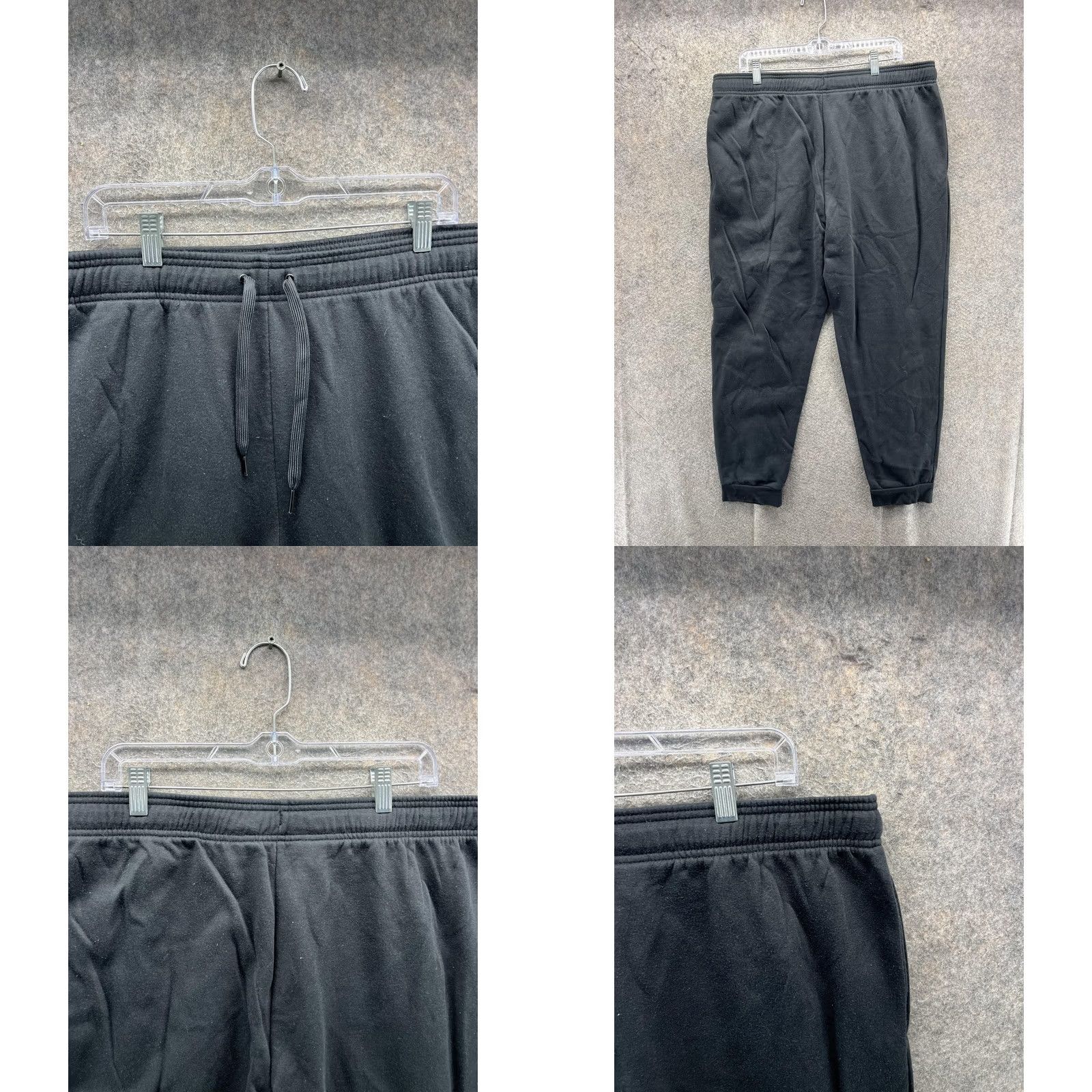 Adidas VINTAGE Adidas Sweatpants Mens XL Black Fleece Jogger Pants Elastic Waist Tapered Pajama Style Sports Golf Size US 36 / EU 52 - 8 Thumbnail