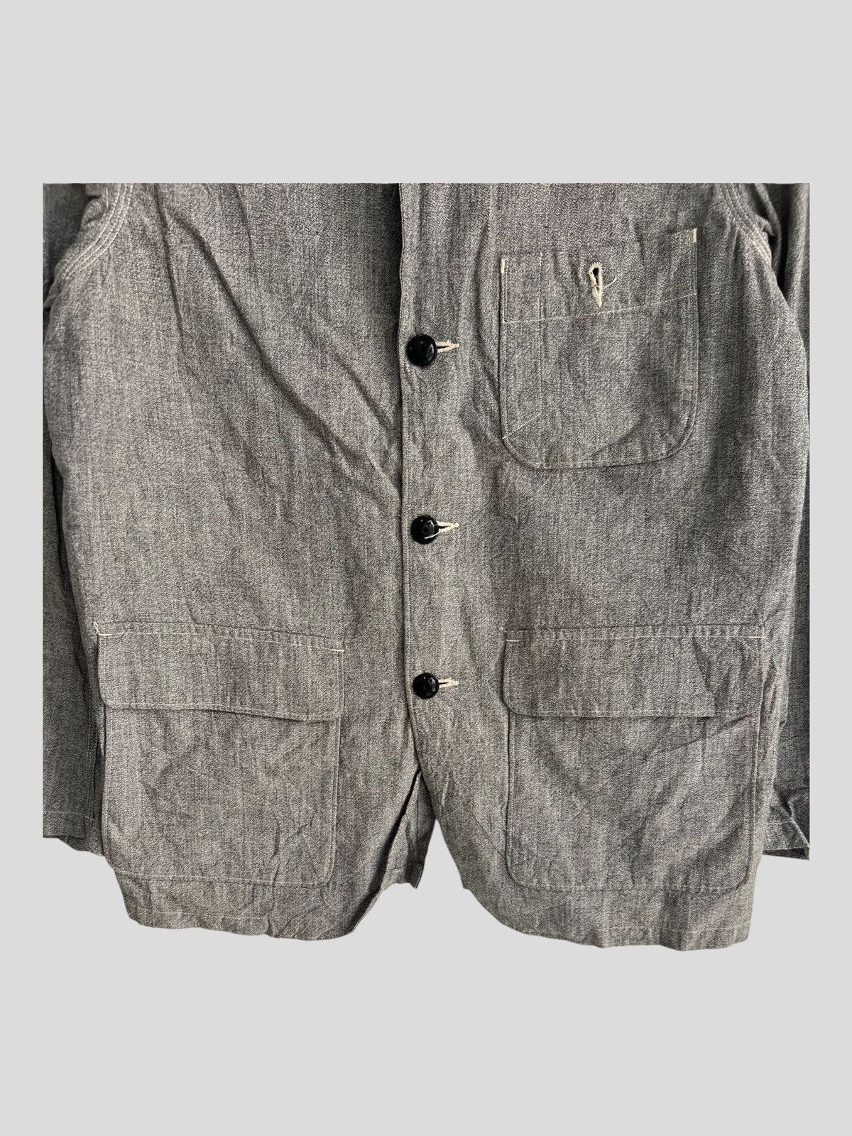 Sunny Sports Japan Made Salt & Pepper 3 Pockets Selvedge Workwear Jacket Size US M / EU 48-50 / 2 - 4 Thumbnail