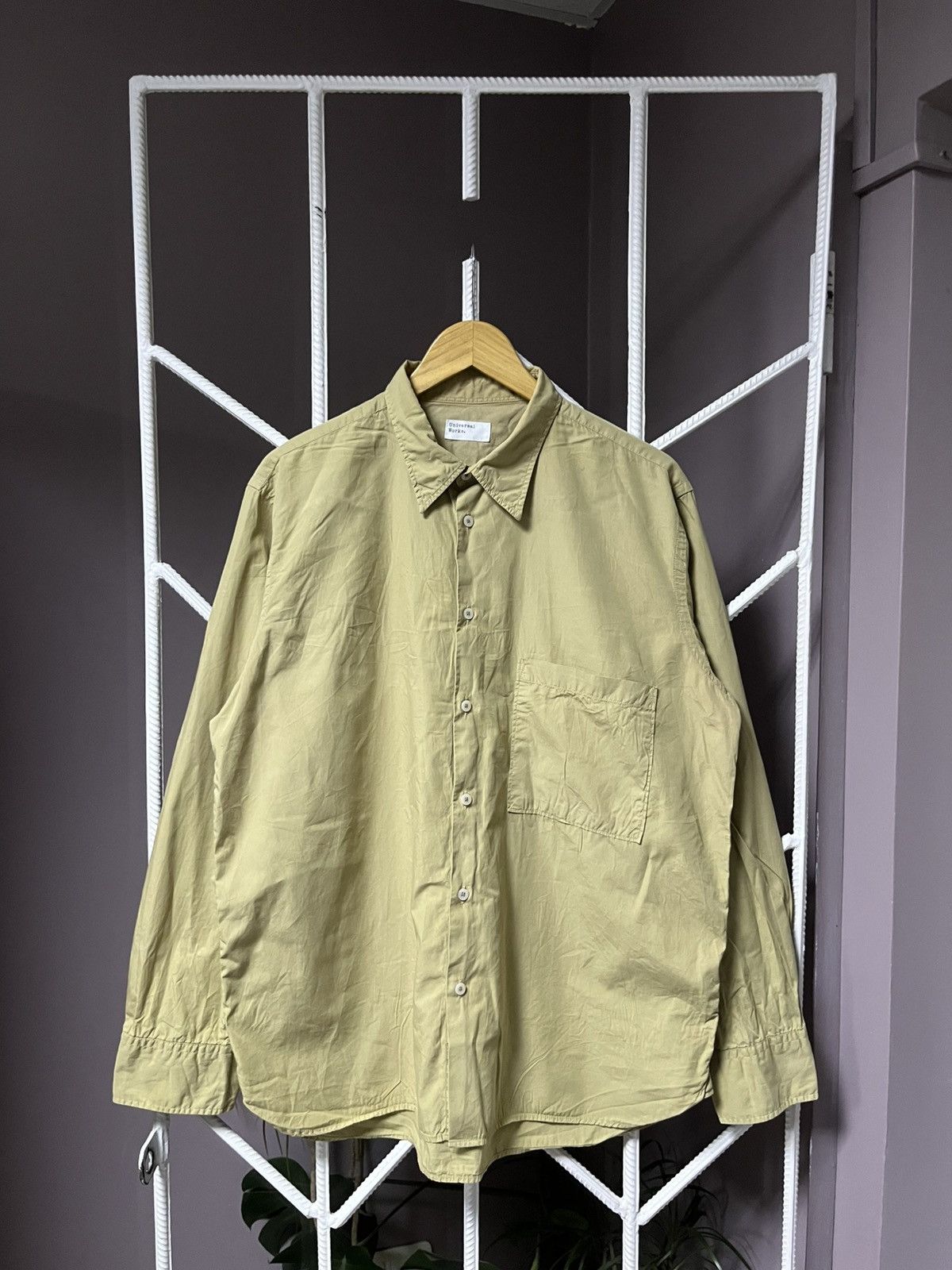 Universal Works Universal Works Beige Button Up Shirt Size US XL / EU 56 / 4 - 1 Thumbnail