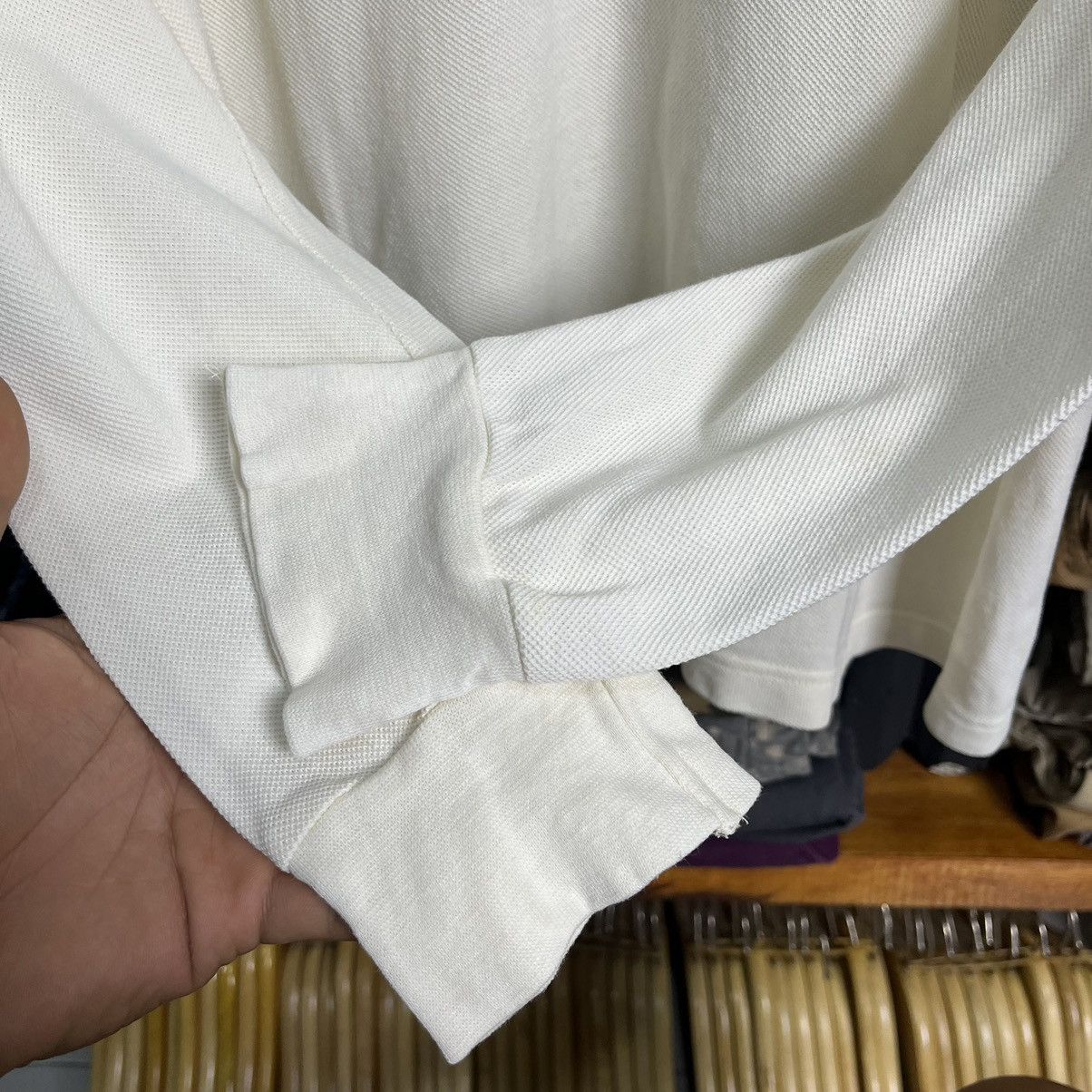 Burberry × Burberry Prorsum × Vintage Treasure! Vintage Burberry Nova Check White on White Polos Size US S / EU 44-46 / 1 - 5 Thumbnail