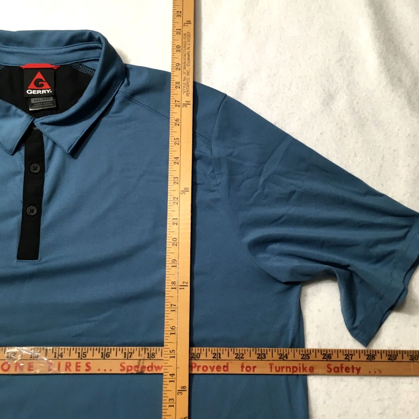 Vintage GERRY Polo Short Sleeve Shirt, Blue, 2XL, Mens, Polo, Short Sleeve, Blue, 2XL Size US XXL / EU 58 / 5 - 4 Thumbnail