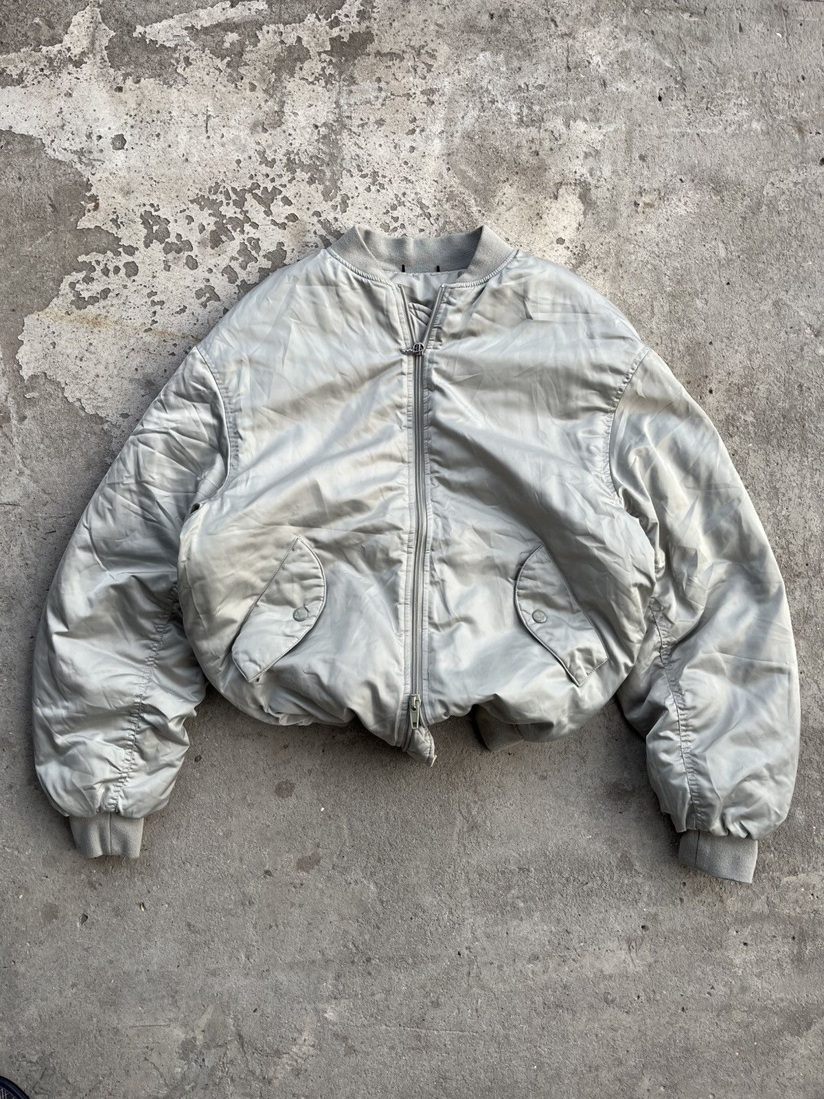 Hysteric Glamour × Issey Miyake × Le Grande Bleu (L.G.B.) 90s Balenciaga Style Vintage Boxy Baggy Oversized MA1 Bomber Size US M / EU 48-50 / 2 - 1 Thumbnail