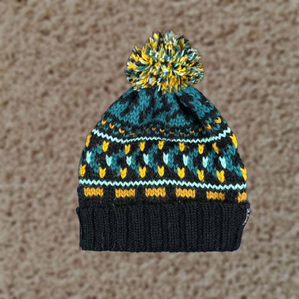 Dakine DAKINE Beanie Adult One Size Black Knit Fair Isle Acrylic Pom Hat Winter Women Mens Unisex Ski Theme Size ONE SIZE - 1 Thumbnail