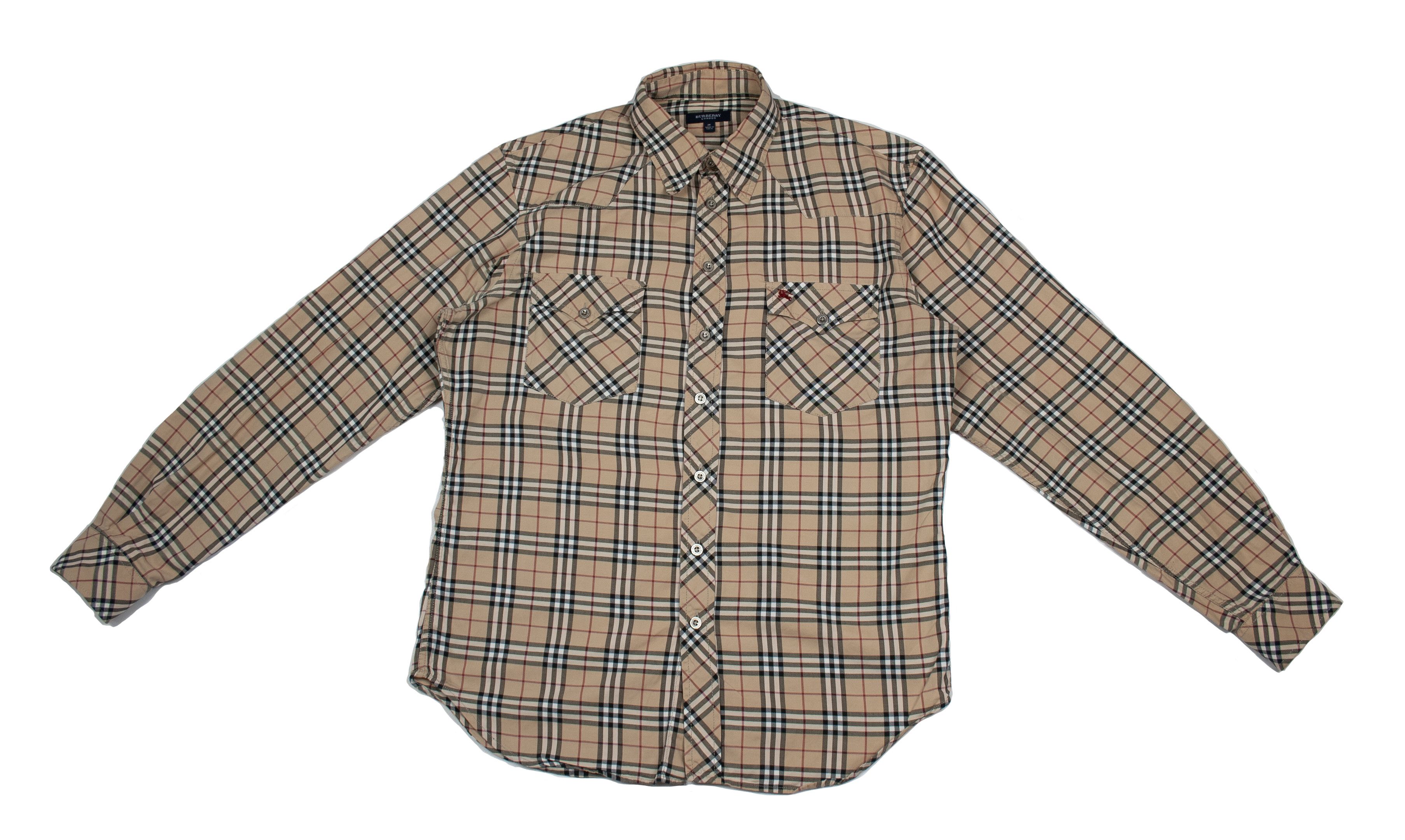 Burberry 00S Logo Nova Check Plaid Longsleeve Shirt Size US M / EU 48-50 / 2 - 1 Thumbnail