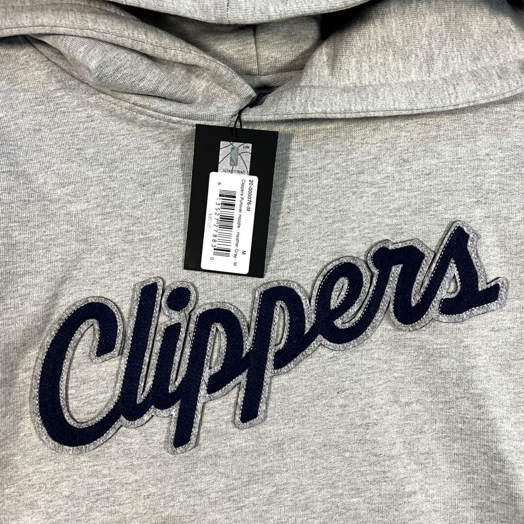Vintage Courtside NBA Los Angeles Clippers Hoodie Sweatshirt Mens M Gray Embroidered Logo Crewneck Pullover Graphic Print All Seasons Size US M / EU 48-50 / 2 - 2 Thumbnail