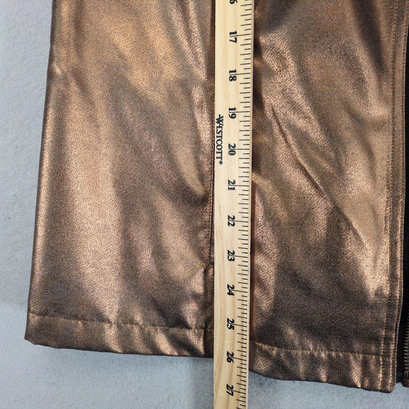 Chicos Chico's Vest Size 2 Womens L/12 Metallic Copper Zip Up Lined Size XL / US 12-14 / IT 48-50 - 8 Thumbnail