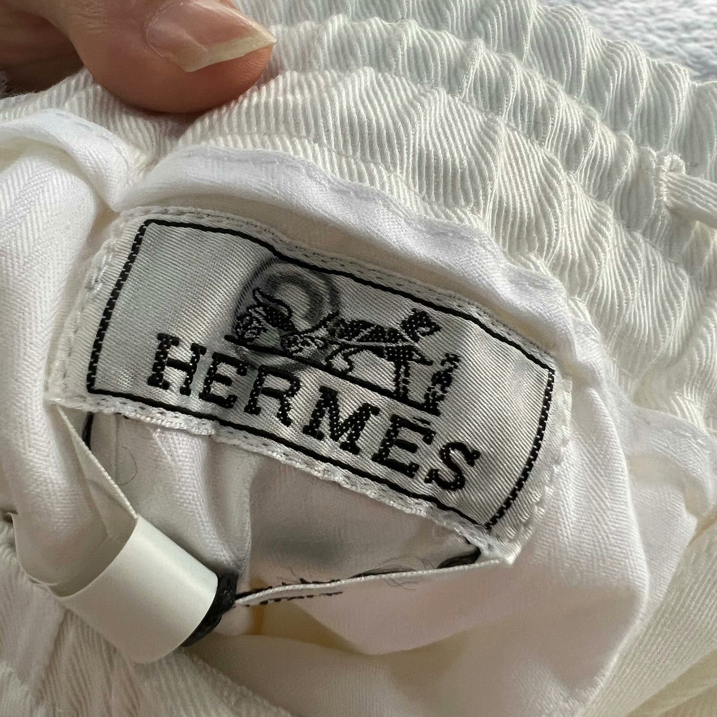 Hermes Hermes White Elastic Waist Pants Size US 28 / EU 44 - 4 Thumbnail
