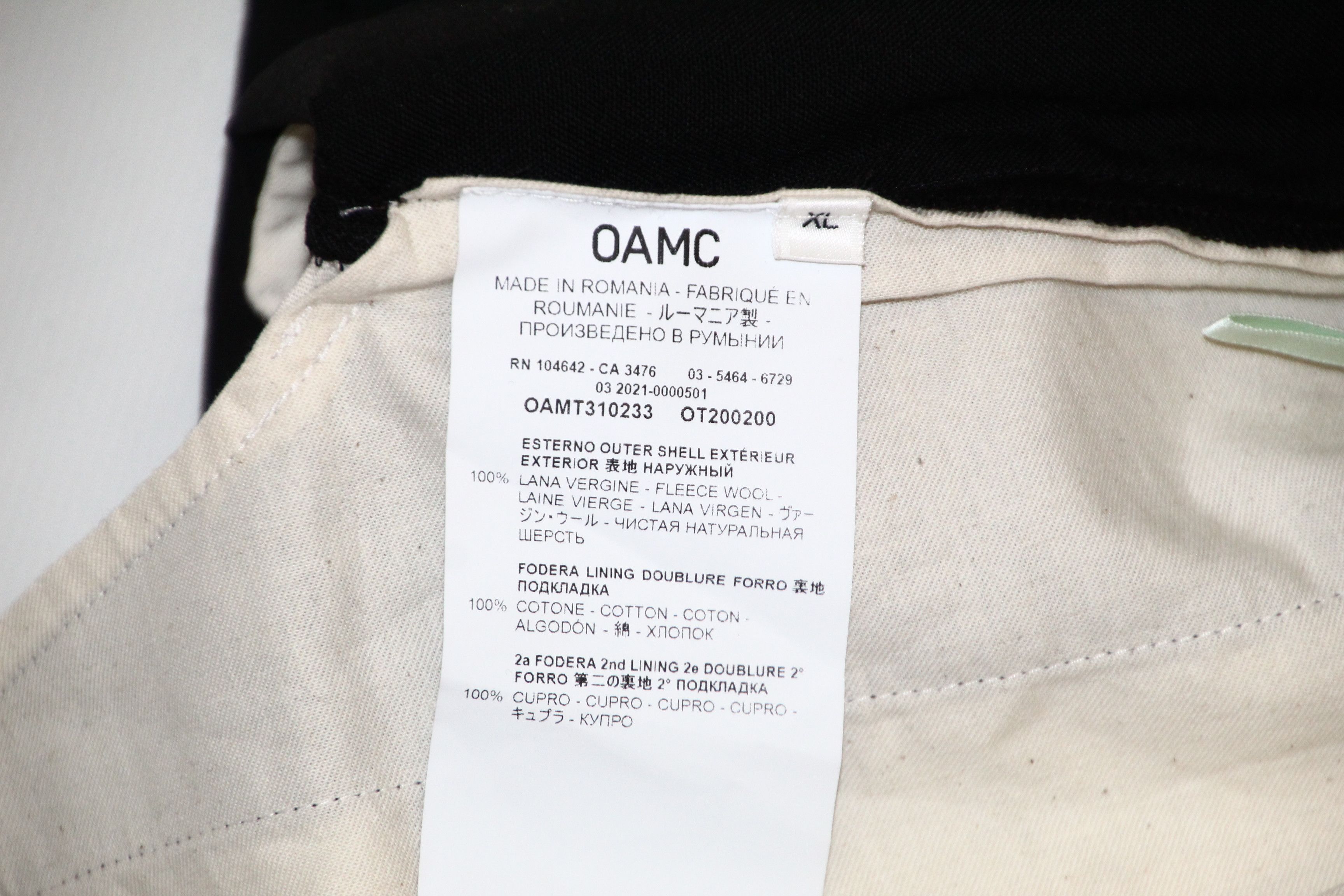 OAMC OAMC Fleece Wool Regs Tapered Pants Woven Size US 36 / EU 52 - 7 Thumbnail