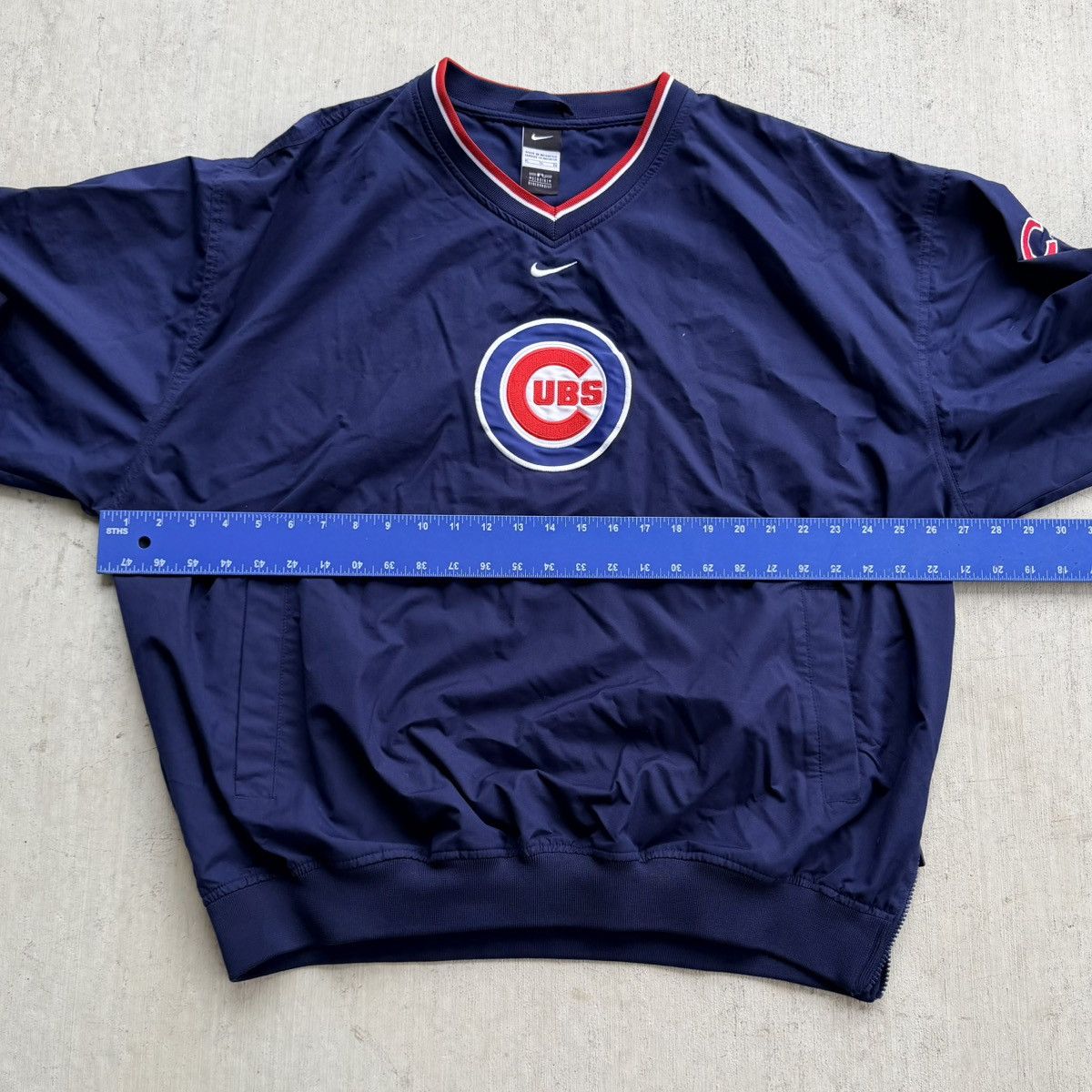 Nike Vintage Chicago Cubs V Neck Windbreaker Pullover Nike Size US XL / EU 56 / 4 - 7 Thumbnail