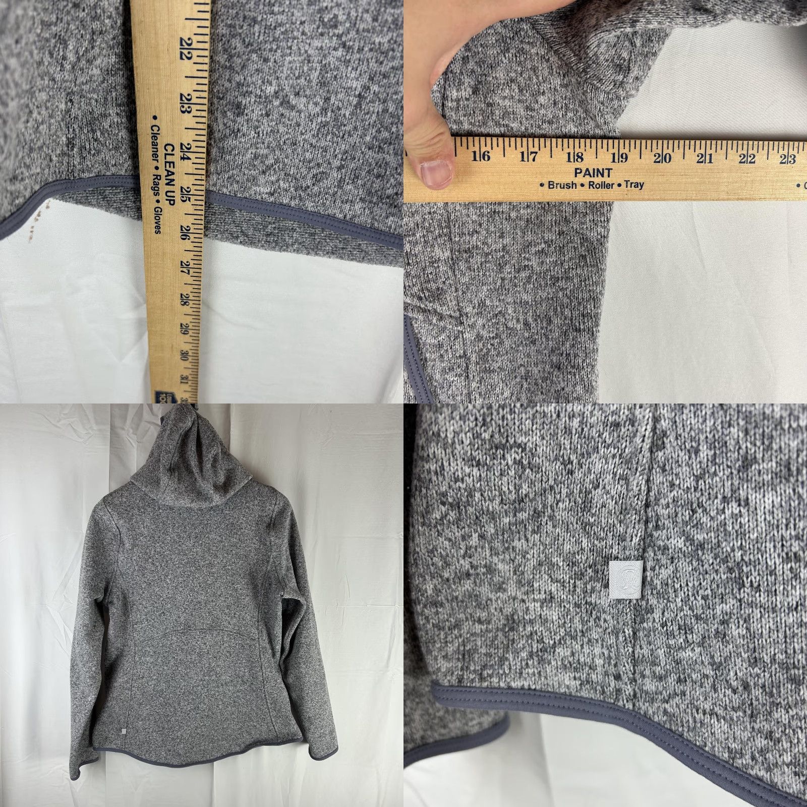 Lululemon VINTAGE Lululemon Fleece Hoodie Pullover Women Medium Gray 1/2 Zip Hooded Pockets Size M / US 6-8 / IT 42-44 - 8 Thumbnail
