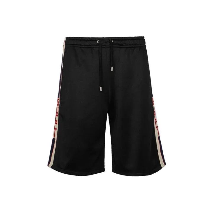 Gucci Gucci Logo Black Knit Shorts for Men Size US 26 / EU 42 - 1 Thumbnail