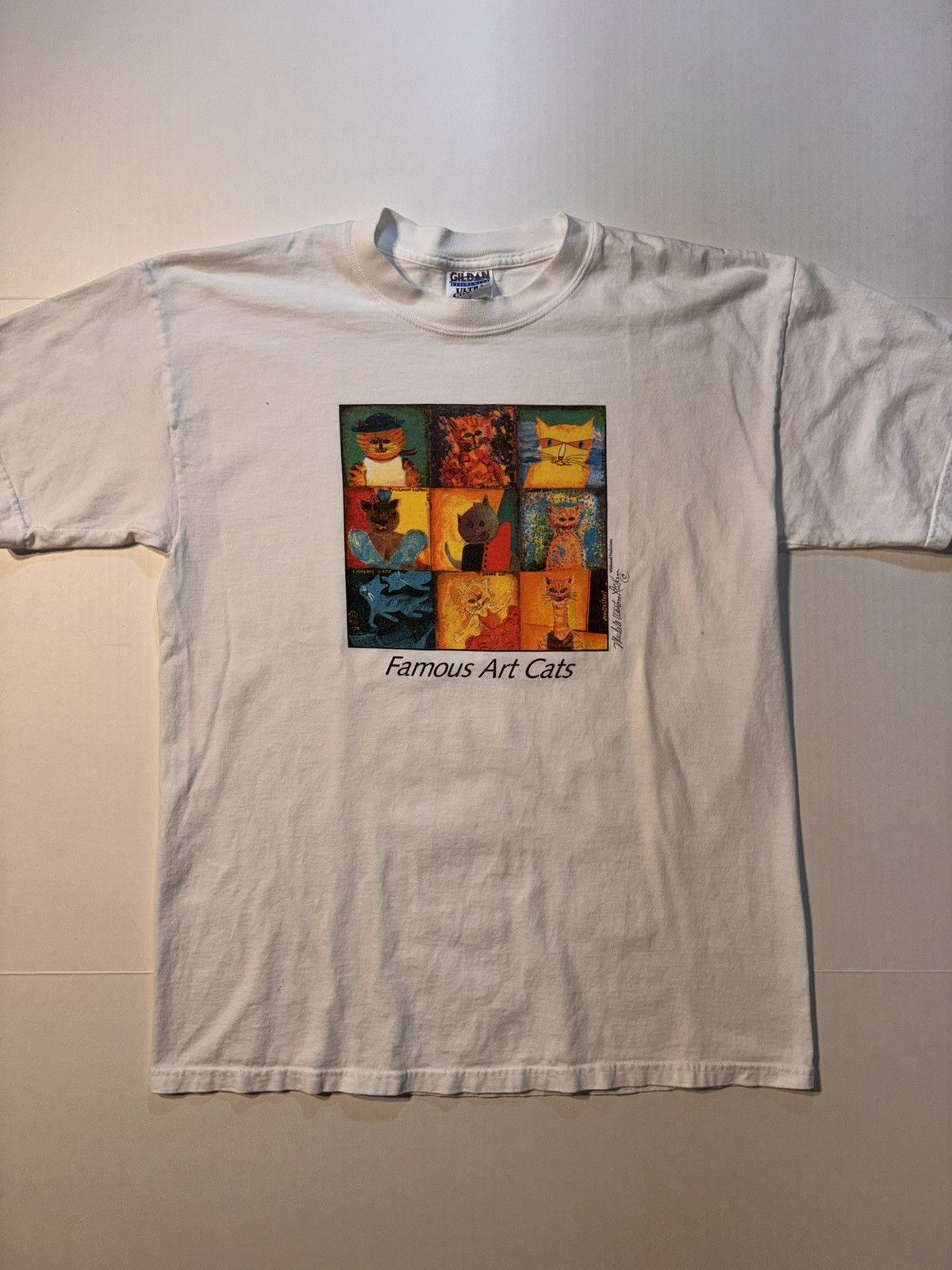 Gildan Vtg Wildwood Productions Famous Art Cats Pop Art 90’s Parody Size US L / EU 52-54 / 3 - 1 Thumbnail