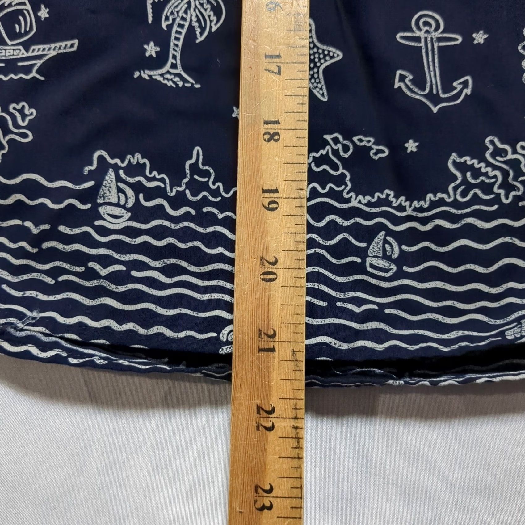 Nautica VINTAGE Breeches Wrap Skirt Nav y Blue Small Rayon Nautical Sailboat Print Made USA Womens Size 28" / US 6 / IT 42 - 7 Thumbnail