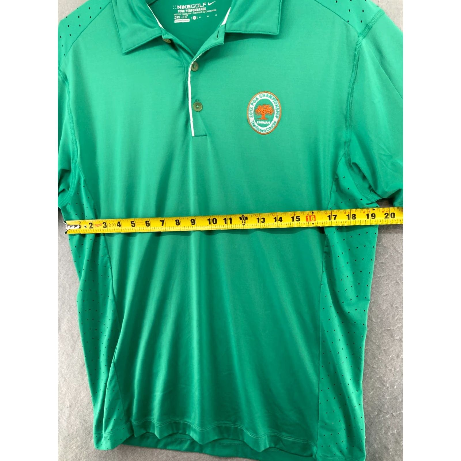 Nike Nike Golf Mens Polo M Green Nike Dri-Fit Tour Performance Size US M / EU 48-50 / 2 - 2 Thumbnail